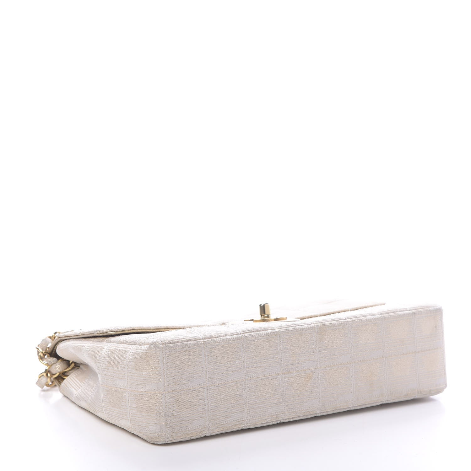 Chanel Metallic Nylon Medium Travel Flap Light Beige 4 of 16