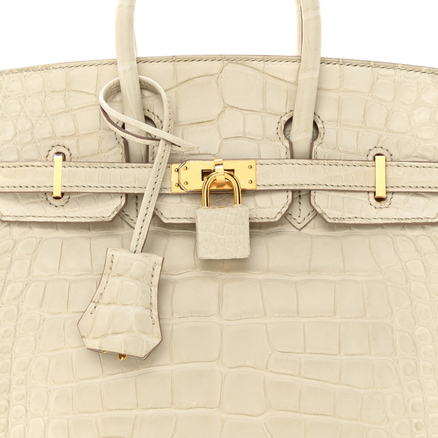 Matte Alligator Birkin 25 Beton