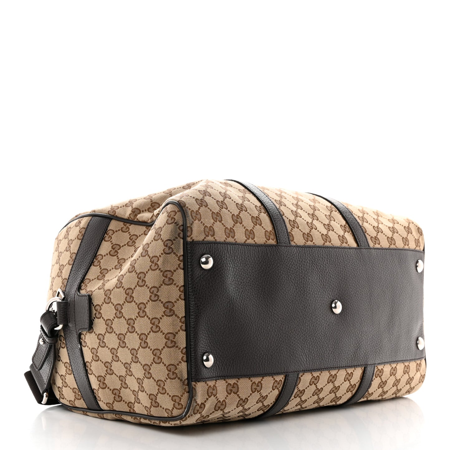 Monogram Dollar Calfskin Boston Duffle Bag Beige Ebony Testa di Moro Marrone Scuro