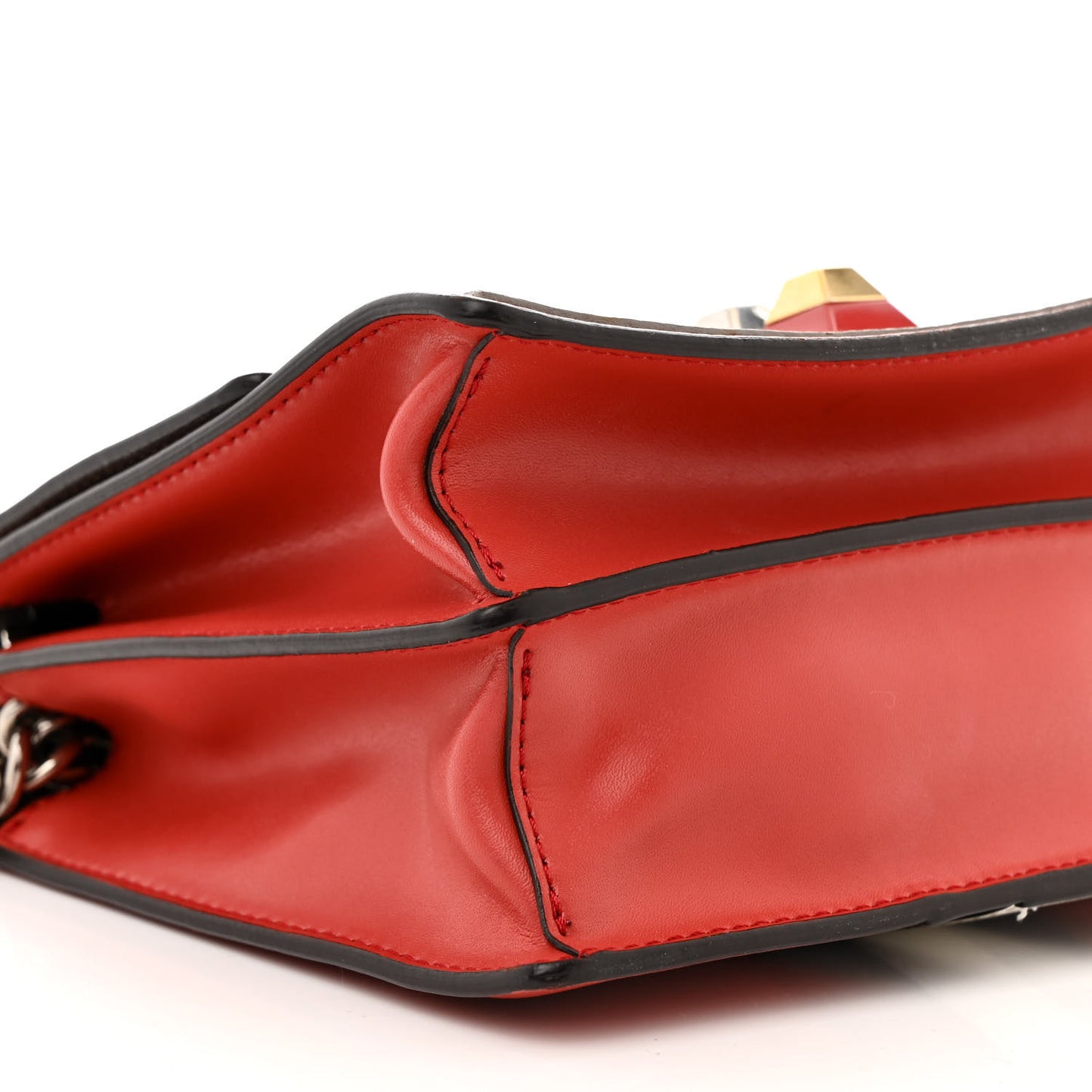 Vitello Liberty Lucido Catalan Mirror Hypnoteyes Studded Small Kan I Shoulder Bag Bloody Mary Carbone Multicolor