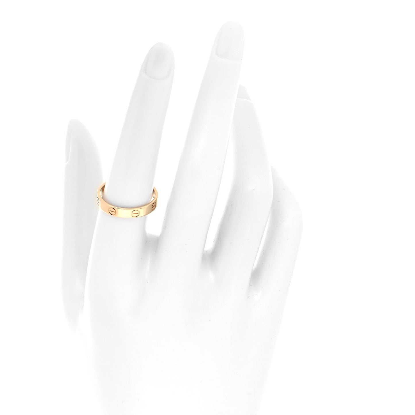 18K Yellow Gold 3.5mm LOVE Wedding Band Ring 56 7.5