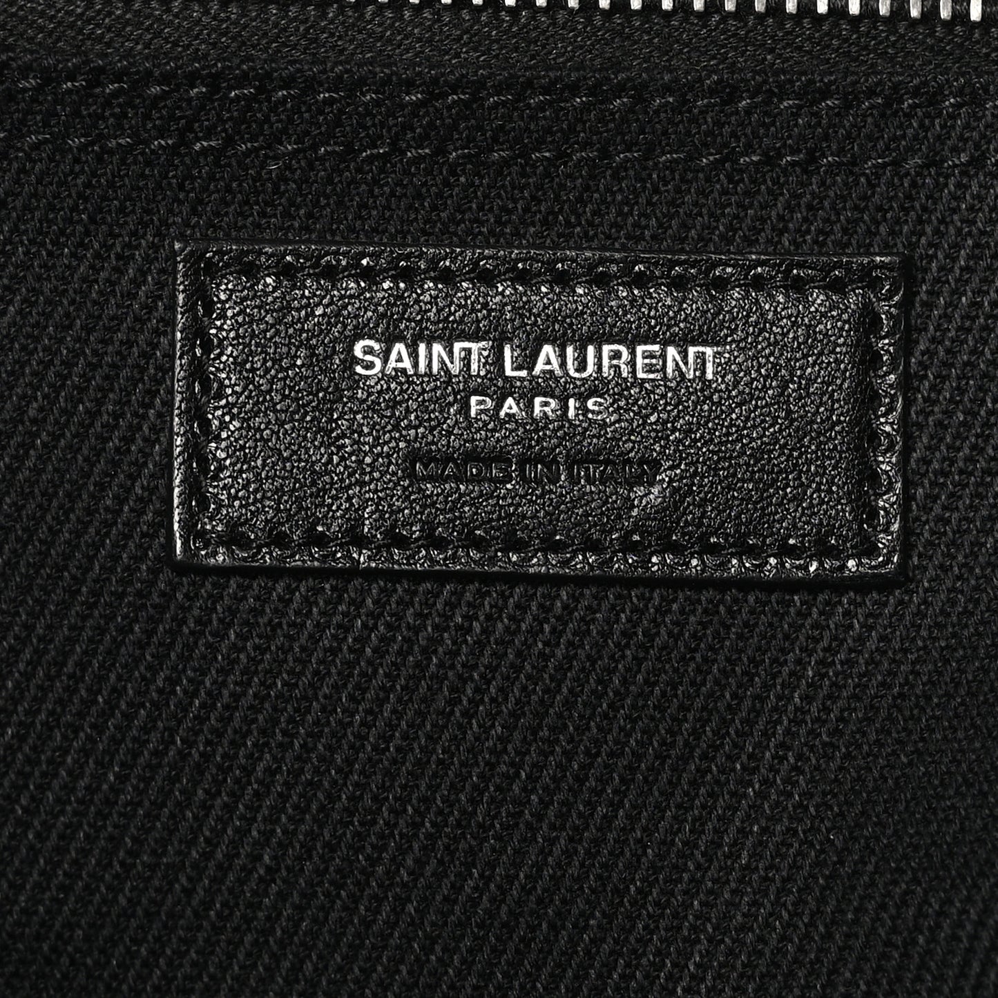 Linen Calfskin Rive Gauche Tote Black