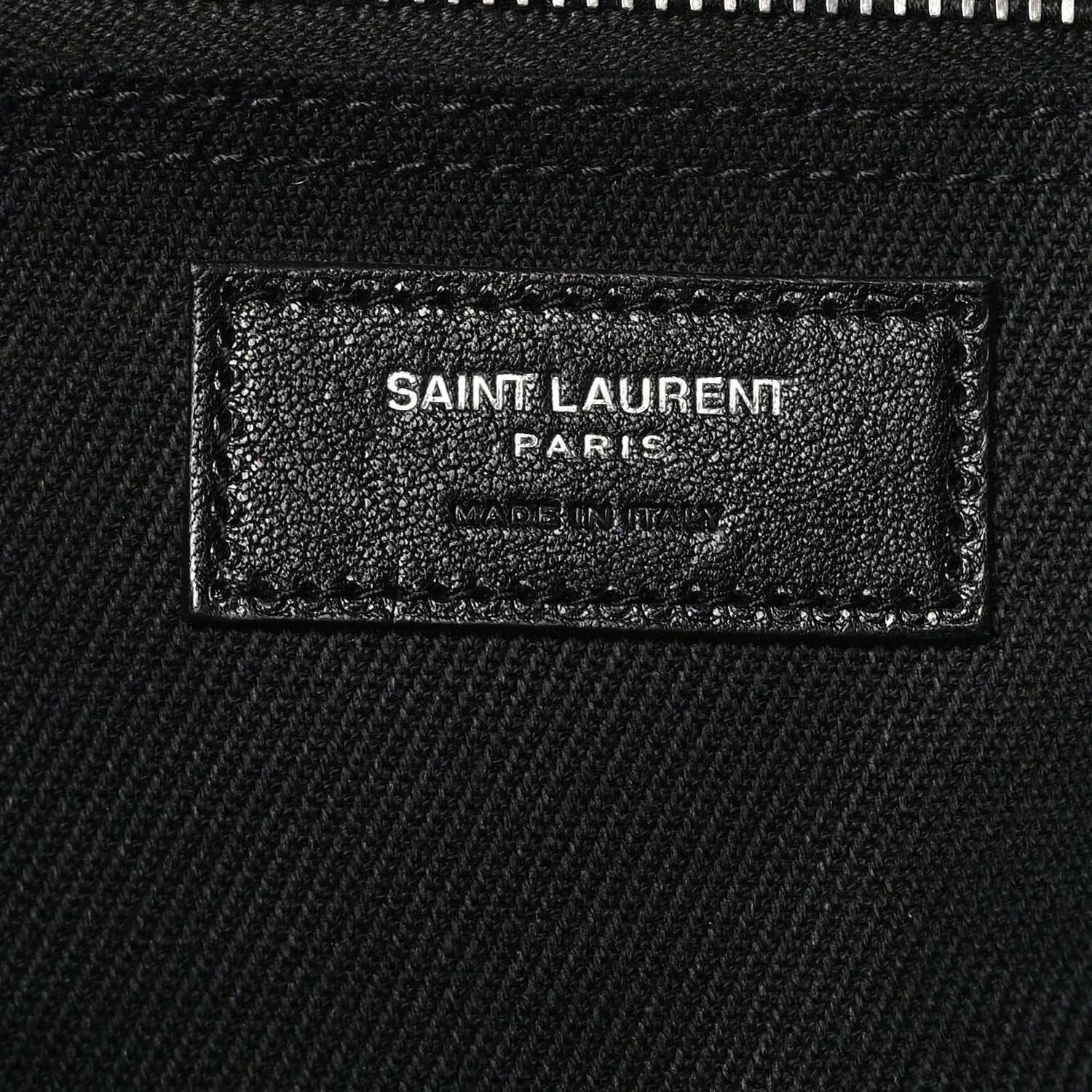 Saint Laurent Linen Calfskin Rive Gauche Tote Black 6 of 10