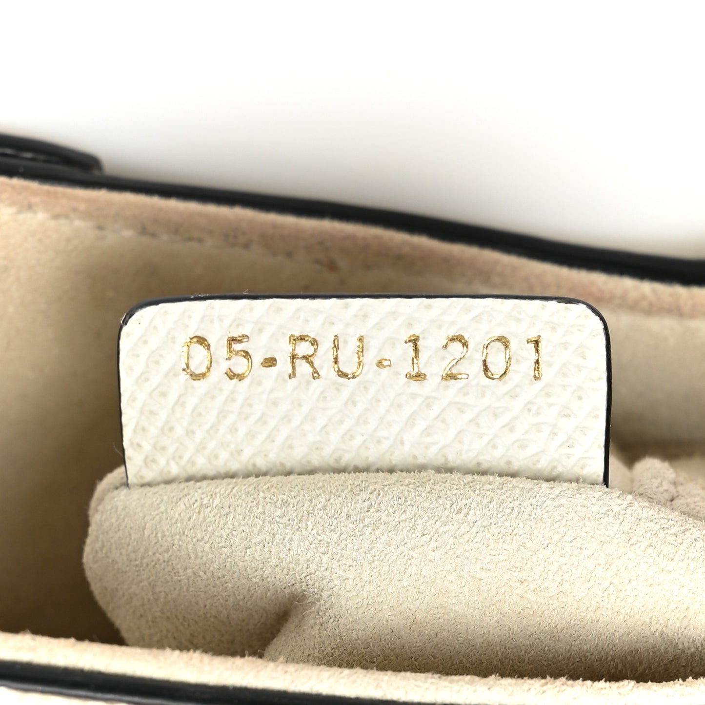 Grained Calfskin Mini Saddle Bag White