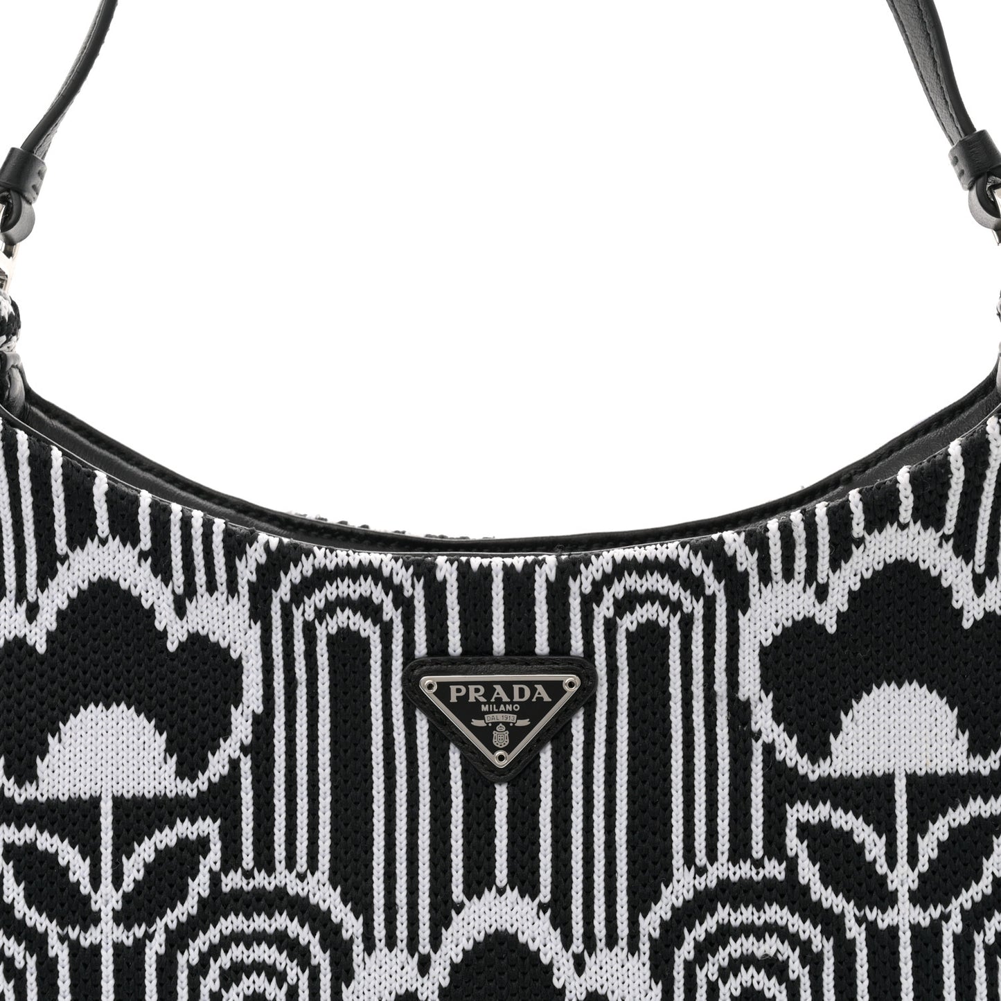 Maglia Jacquard Cleo Shoulder Bag Black White