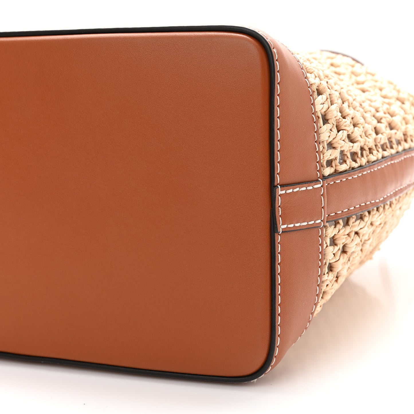 Raffia Calfskin Noe BB Natural Tan
