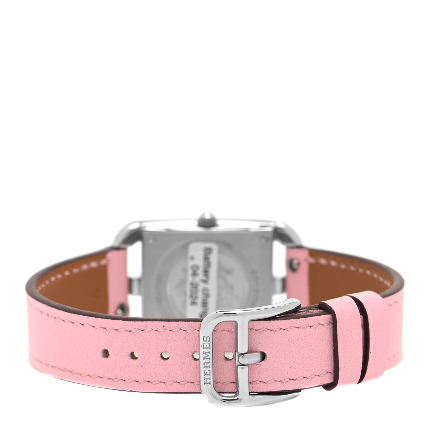 Hermes Stainless Steel Swift Diamond Mother of Pearl 23mm Cape Cod Quartz Watch Rose Sakura 3 of 5