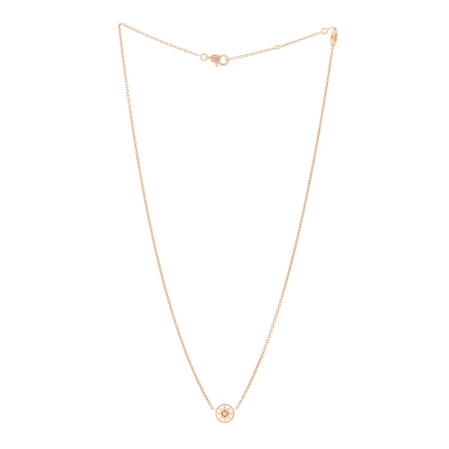 18K Rose Gold Diamond XS Rose Des Vents Necklace