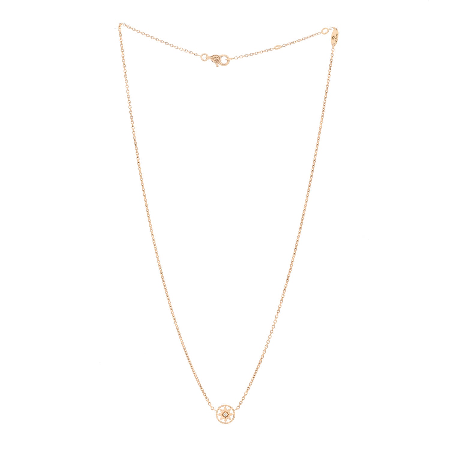 Christian Dior 18K Rose Gold Diamond XS Rose Des Vents Necklace 3 of 6