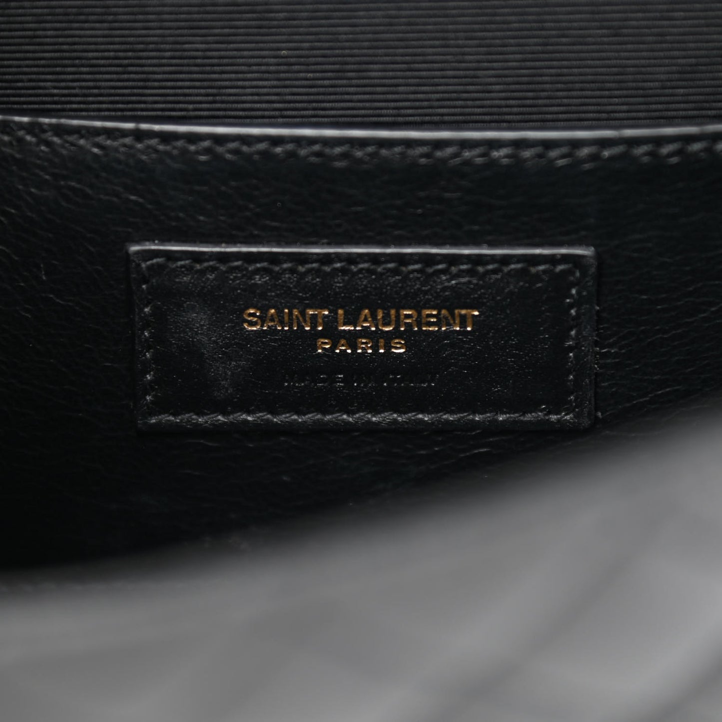 Grain De Poudre Textured Mixed Matelasse Triquilt Small Monogram Satchel Black