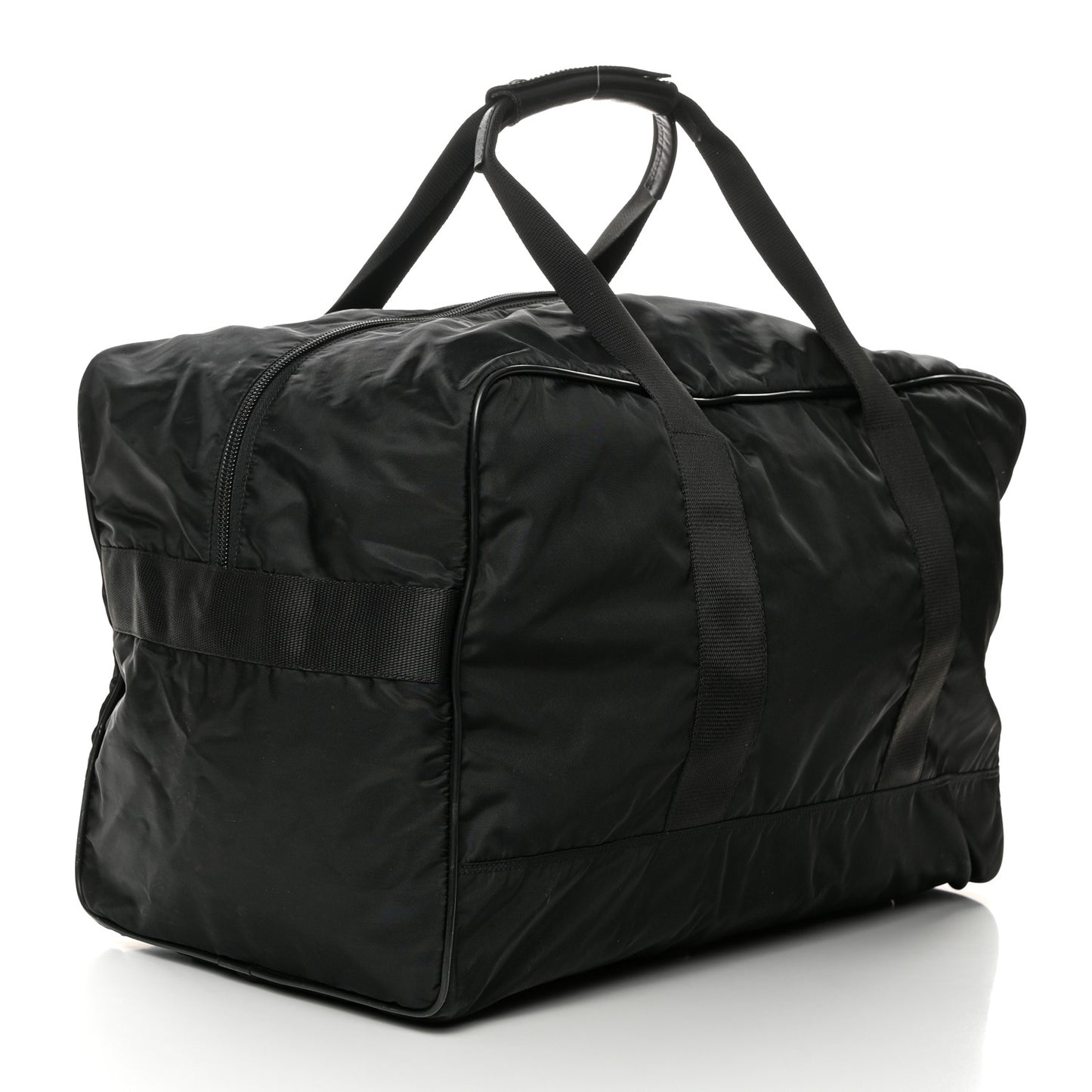 Tessuto Nylon Saffiano Viaggio Carry On Travel Bag Black