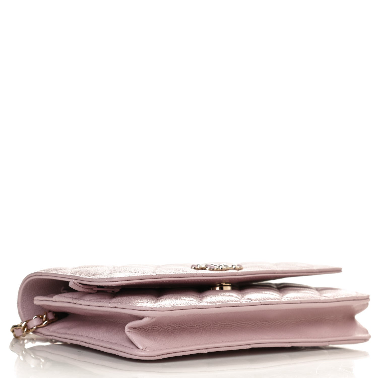 Chanel Caviar Quilted Coco Candy Wallet On Chain WOC Light Pink 4 of 11