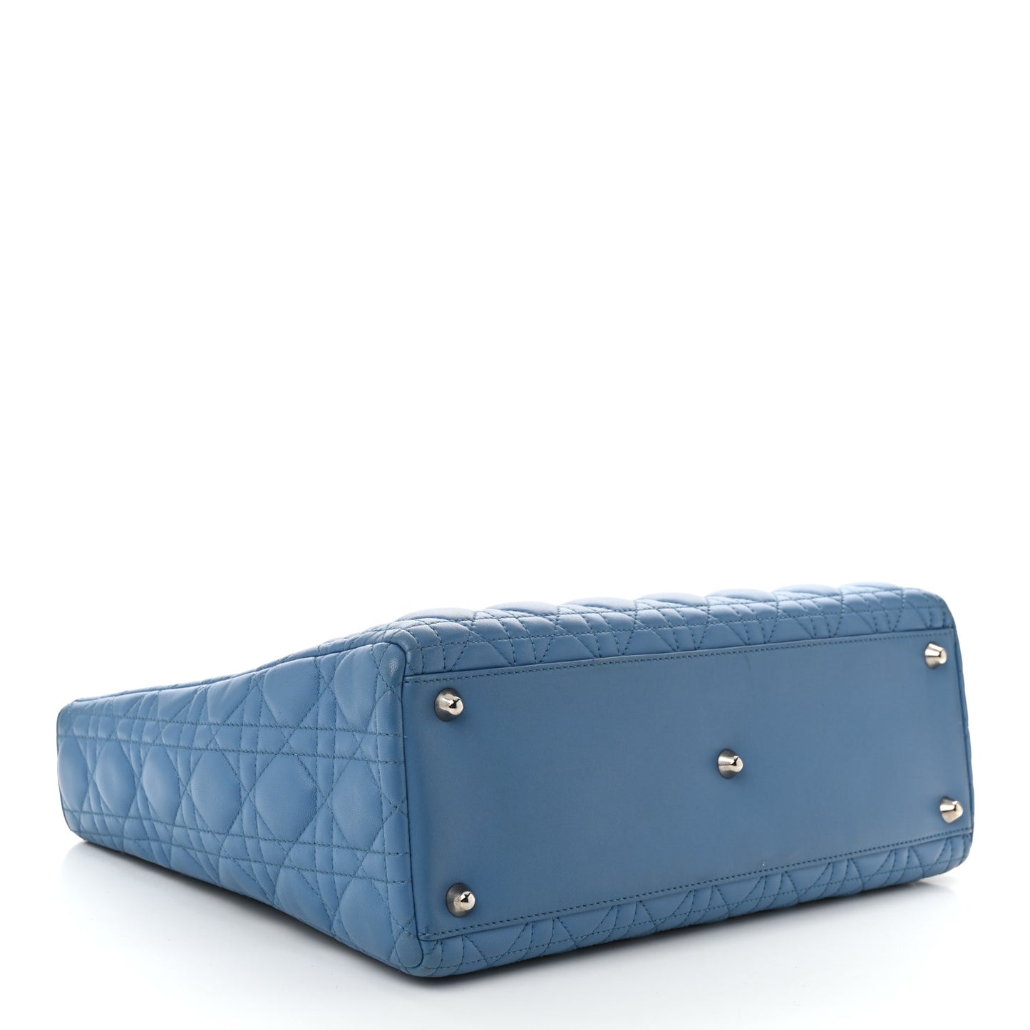 Lambskin Cannage Large Lady Dior Blue