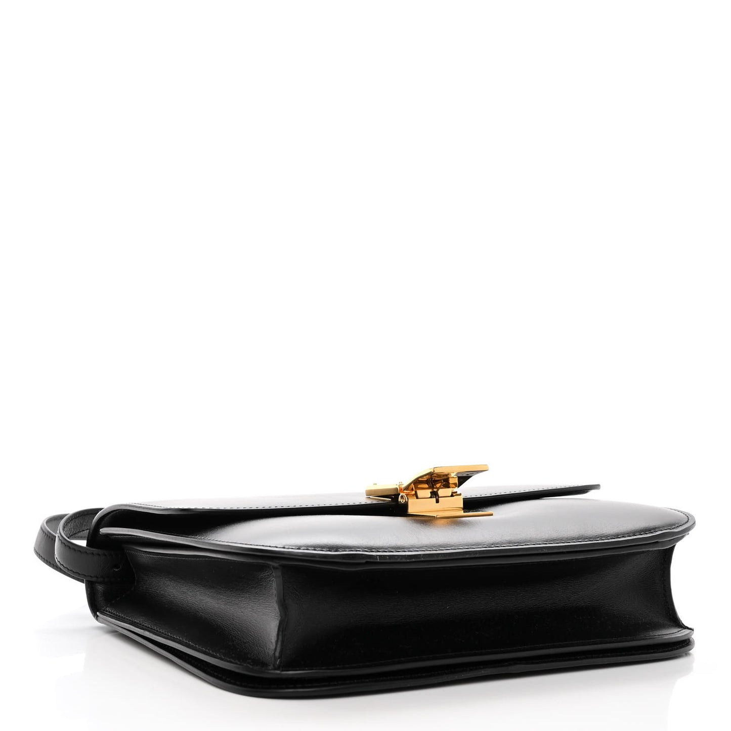 Box Calfskin Medium Classic Box Flap Bag Black