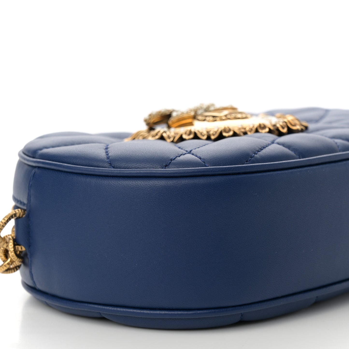 Calfskin Devotion Crossbody Bag Blue
