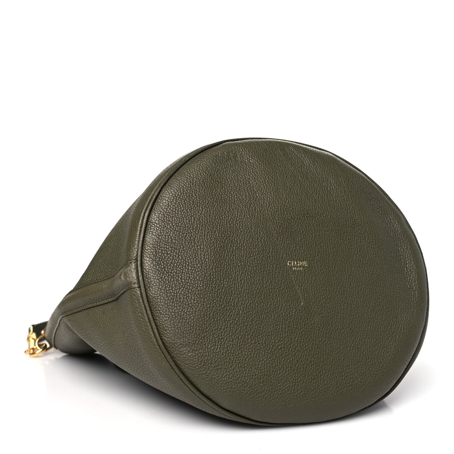 Supple Grained Calfskin Bucket 16 Bag Dark Olive