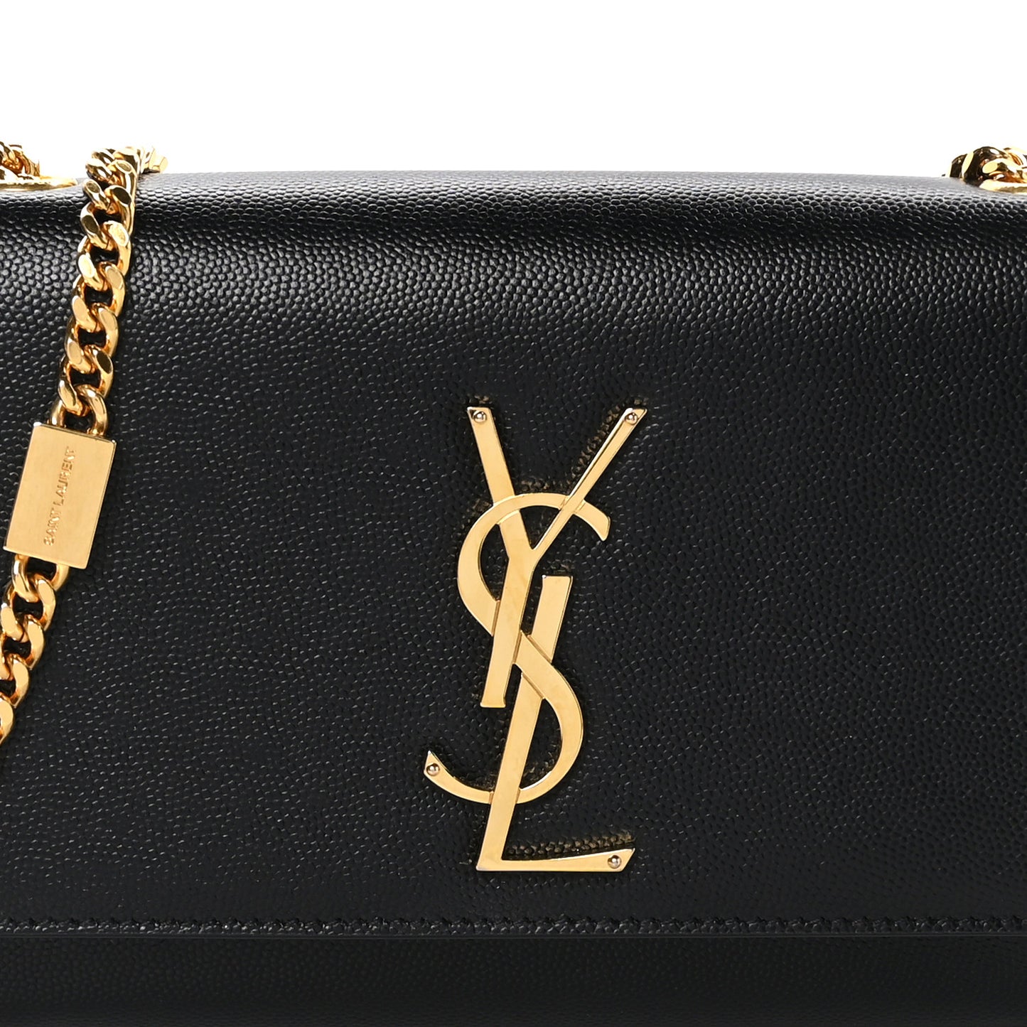 Grain De Poudre Medium Classic Monogram Kate Satchel Black