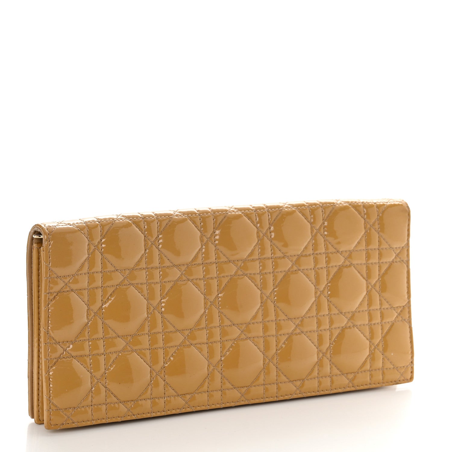 Christian Dior Patent Cannage Lady Dior Convertible Clutch Beige 3 of 10