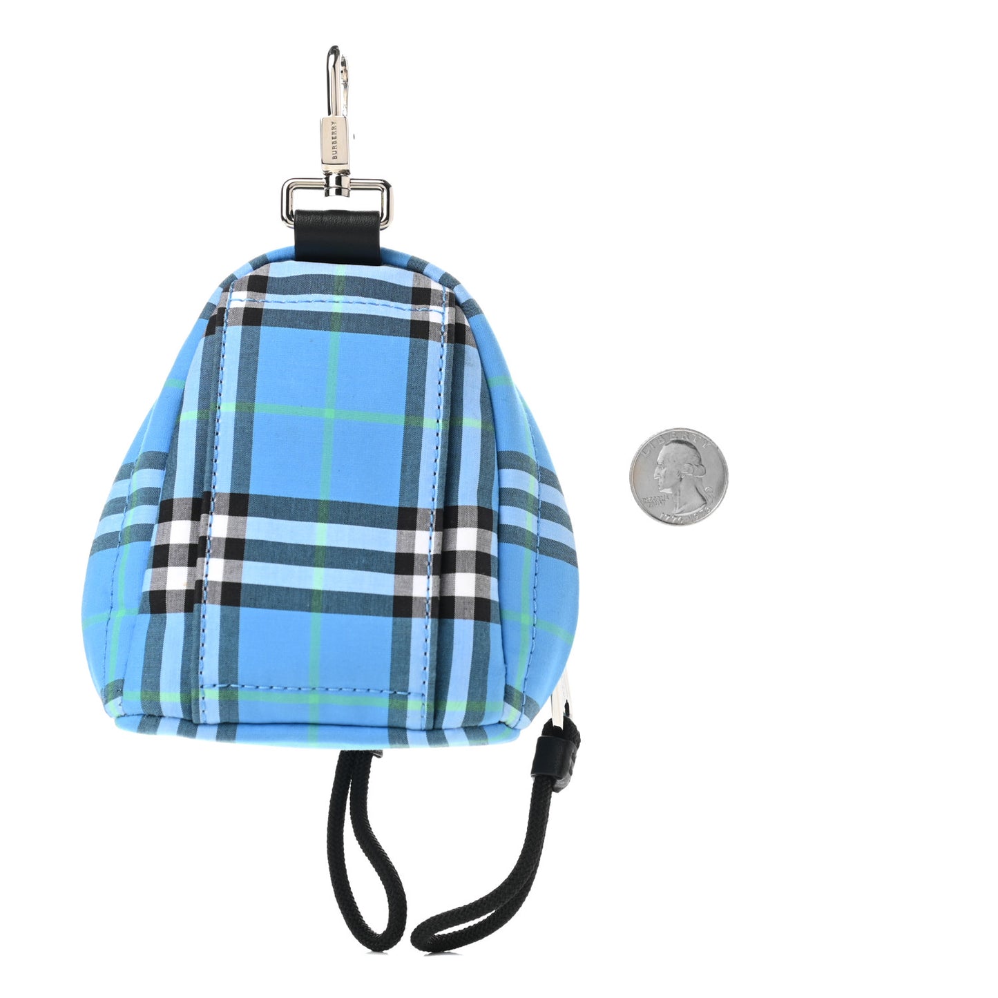 Vintage Check Backpack Key Charm Blue