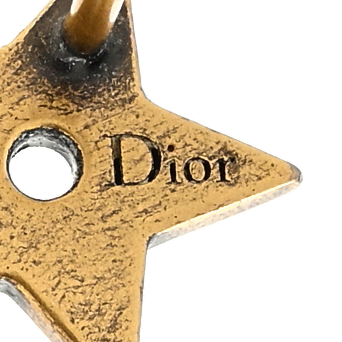 Metal J'adior Star Asymmetric Drop Earrings Antique Gold