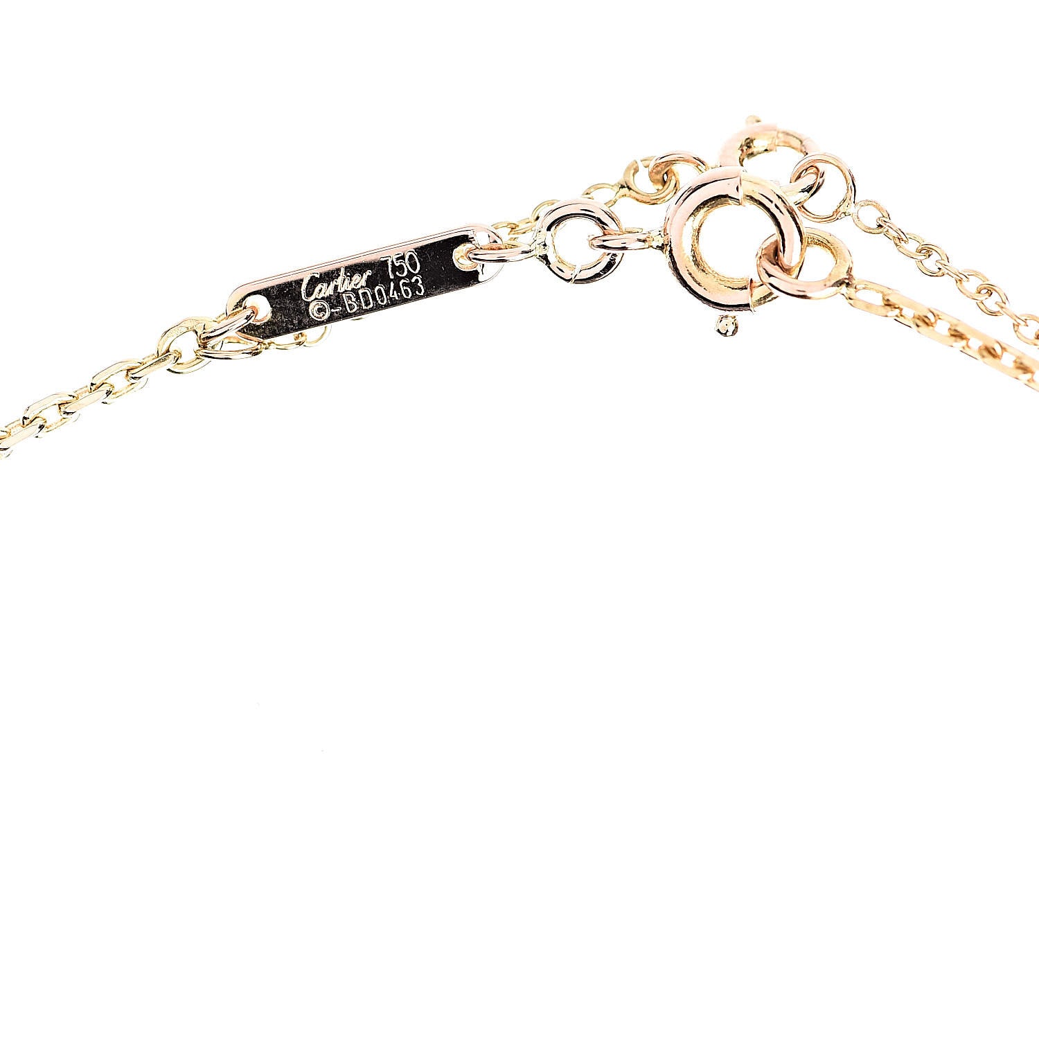 Cartier 18K Yellow Gold Diamond Hearts And Symbols Pendant Necklace 4 of 5