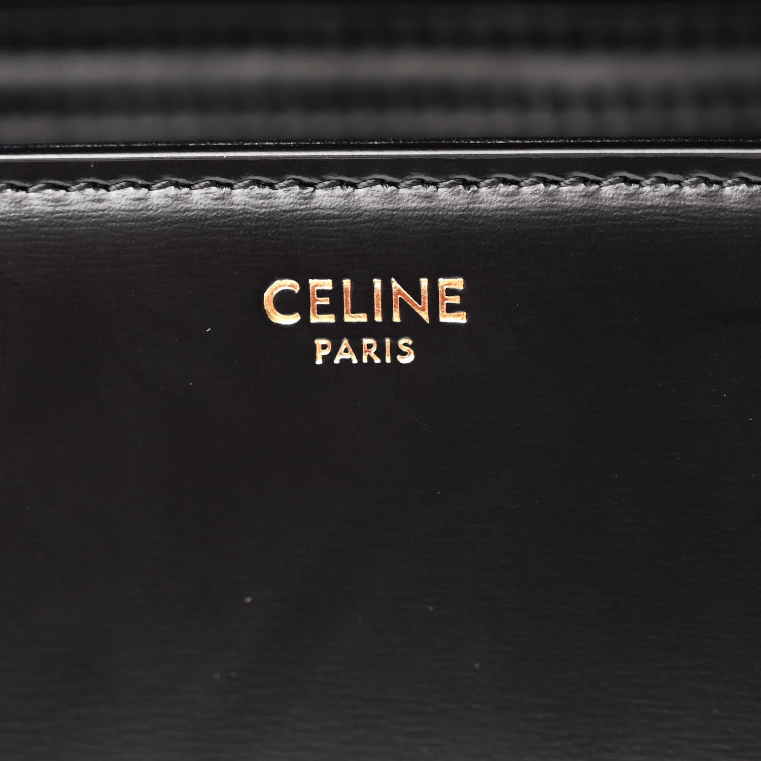 Celine Shiny Calfskin Medium Triomphe Black 6 of 11