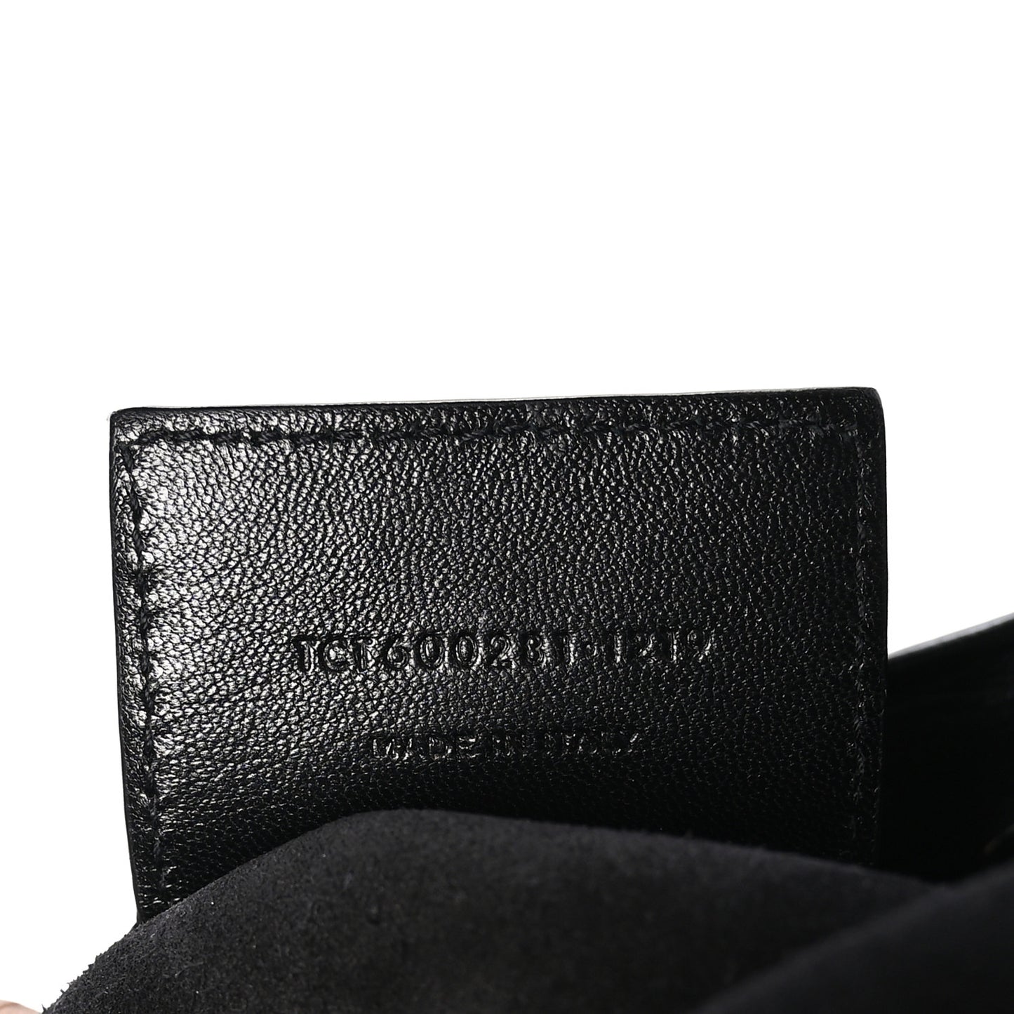 Calfskin Crocodile Embossed Large Shopper Tote Black