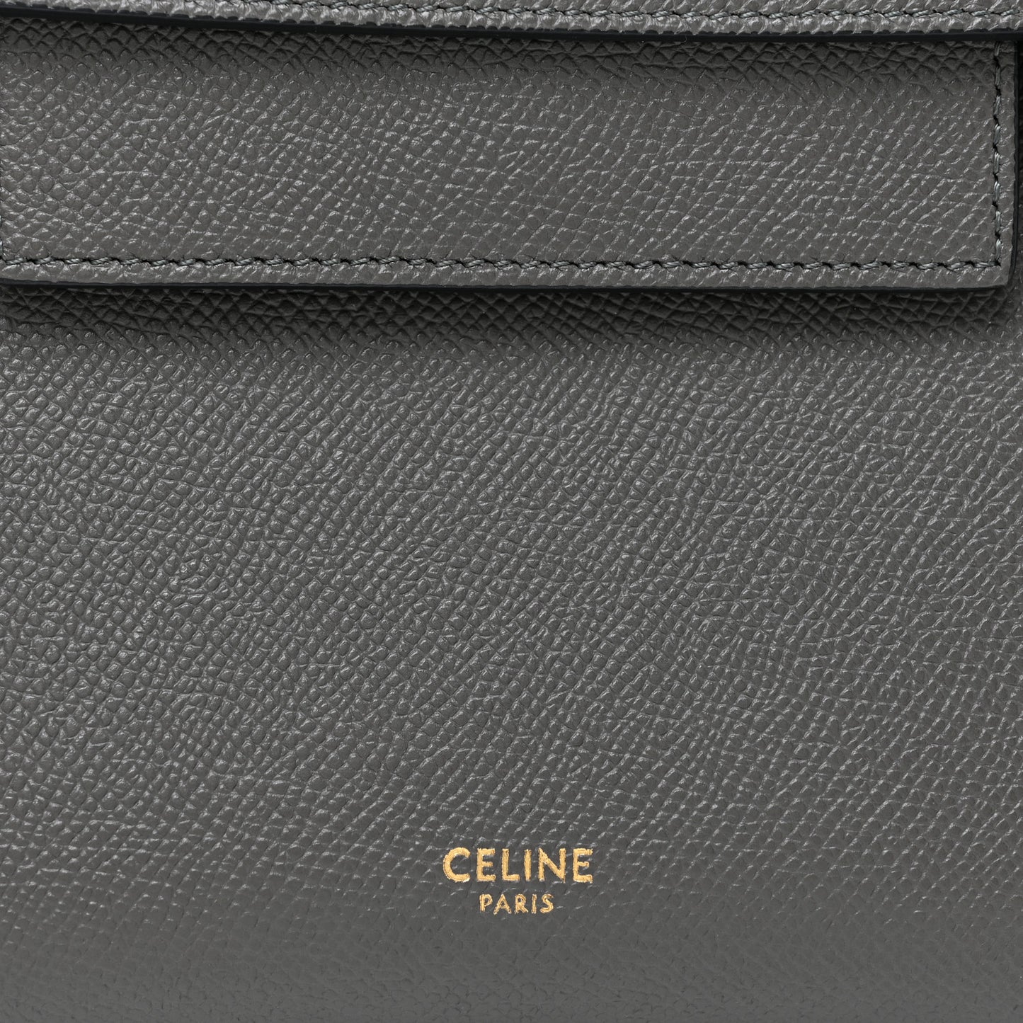 Baby Grained Calfskin Micro Belt Bag Grey