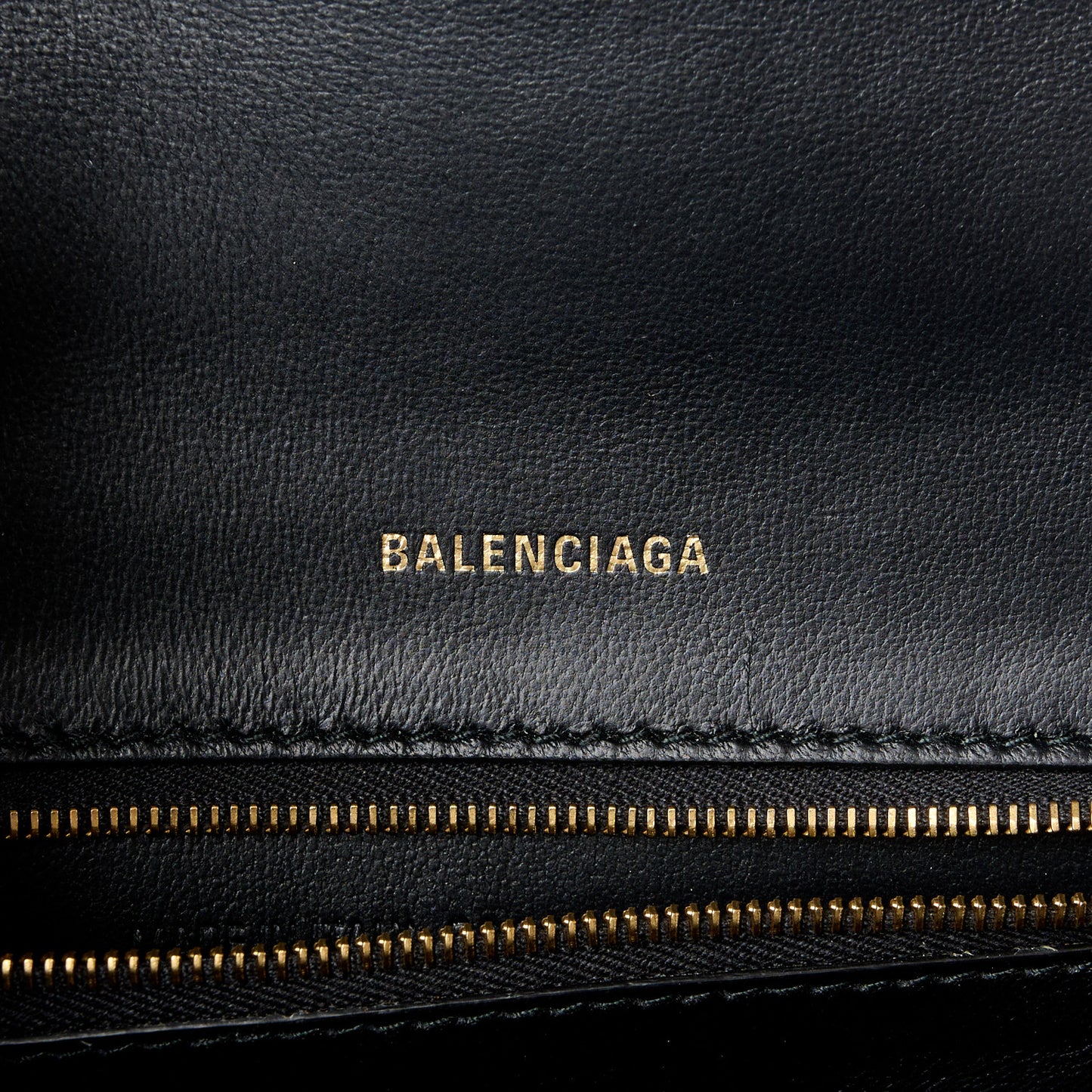 Shiny Box Calfskin Small Hourglass Top Handle Bag Black