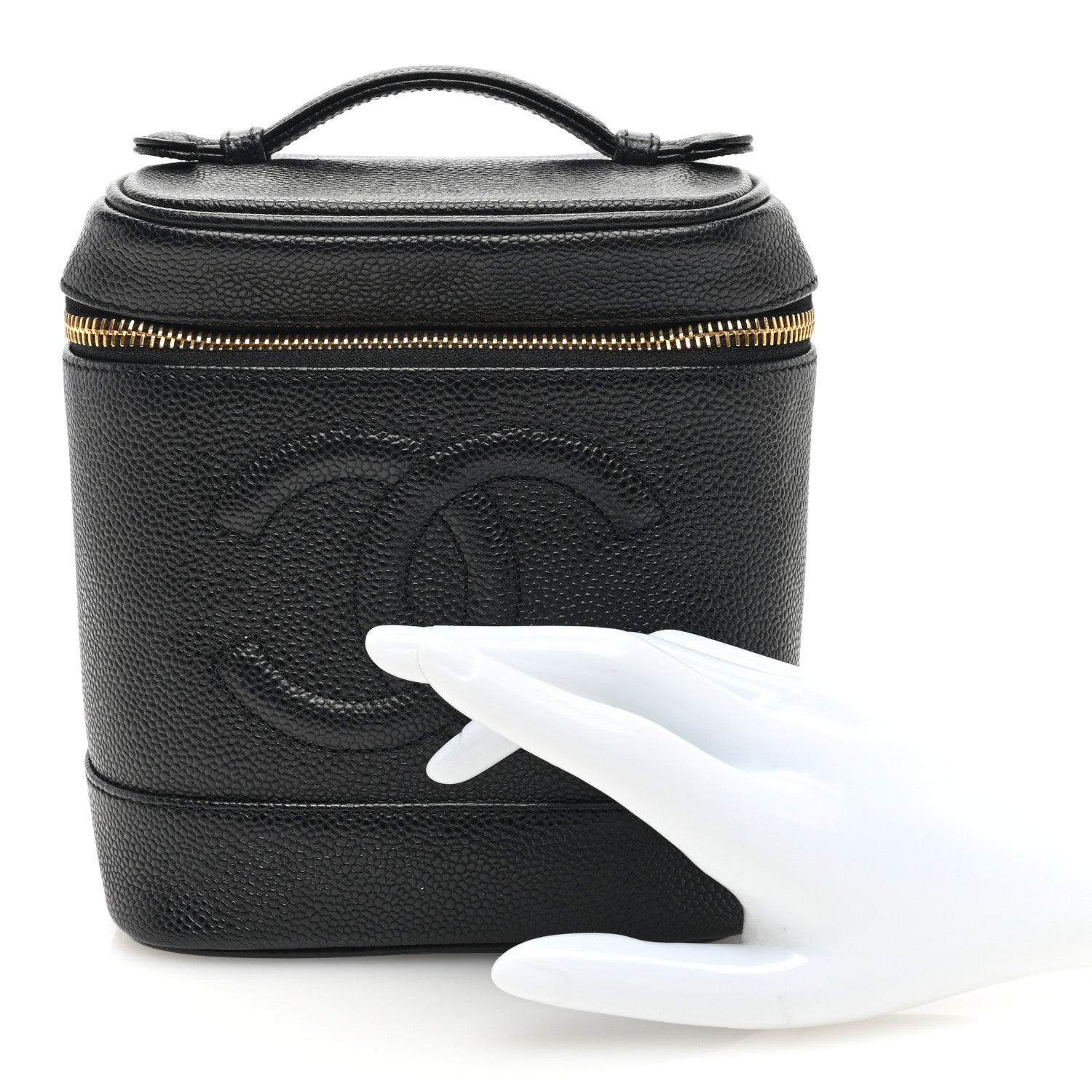 Chanel Caviar Cosmetic Vanity Bag Black 2 of 7
