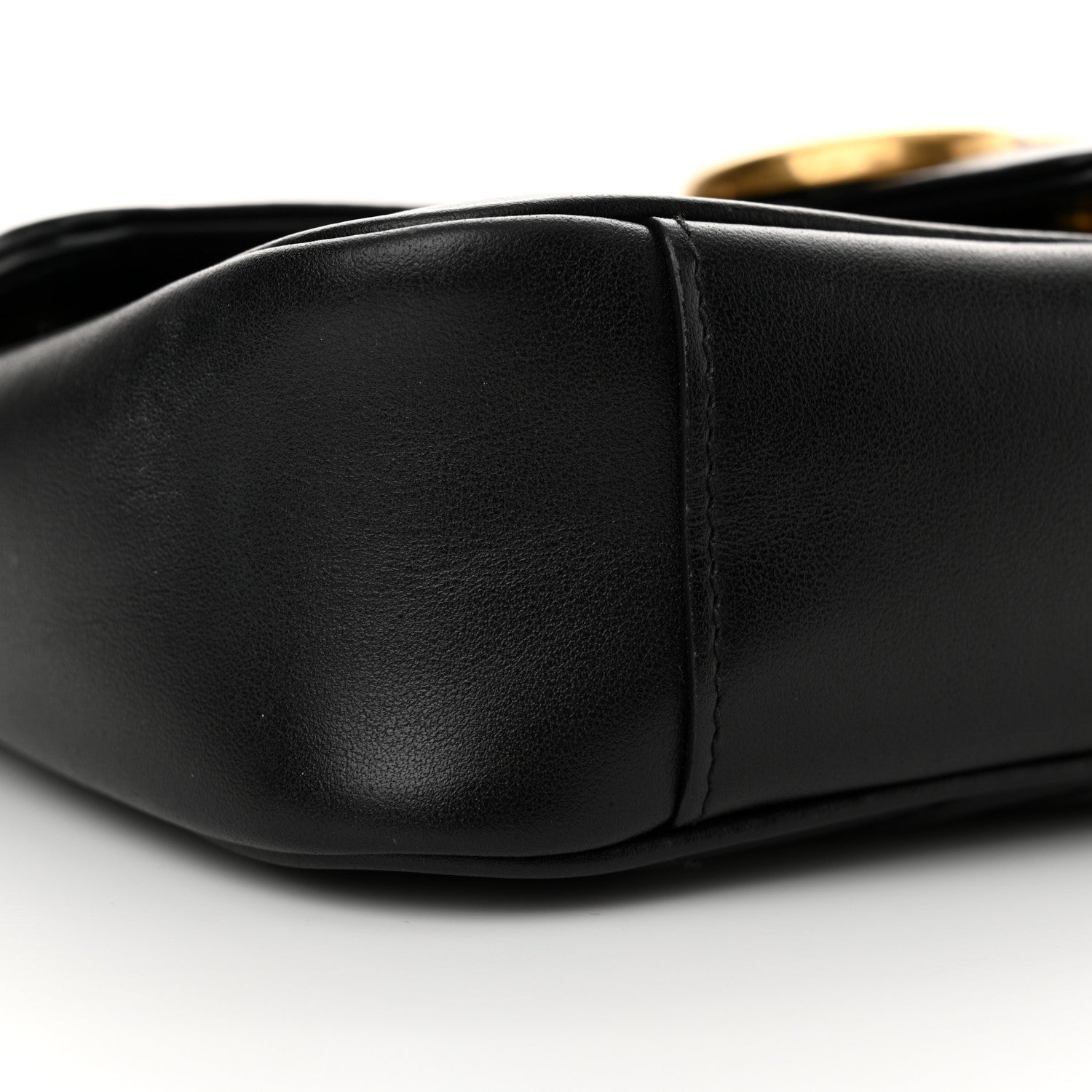 Gucci Calfskin Matelasse Mini GG Marmont Shoulder Bag Black 9 of 10