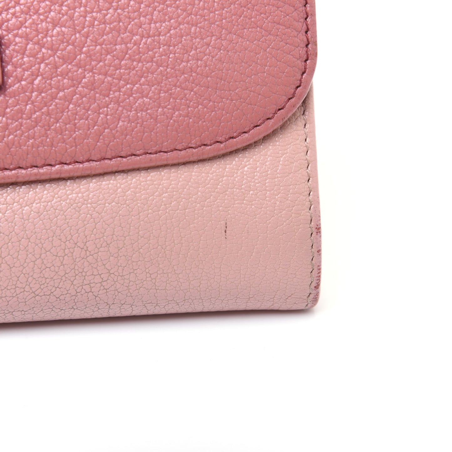 Goatskin Madras Bi-Color Continental Wallet Anticho Orchidea