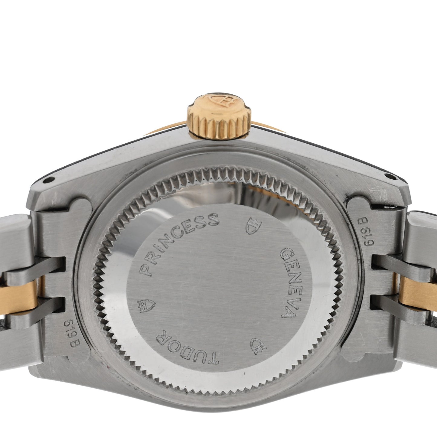 Stainless Steel 18K Yellow Gold Diamond 25mm Princess Date Automatic Watch Champagne 92413
