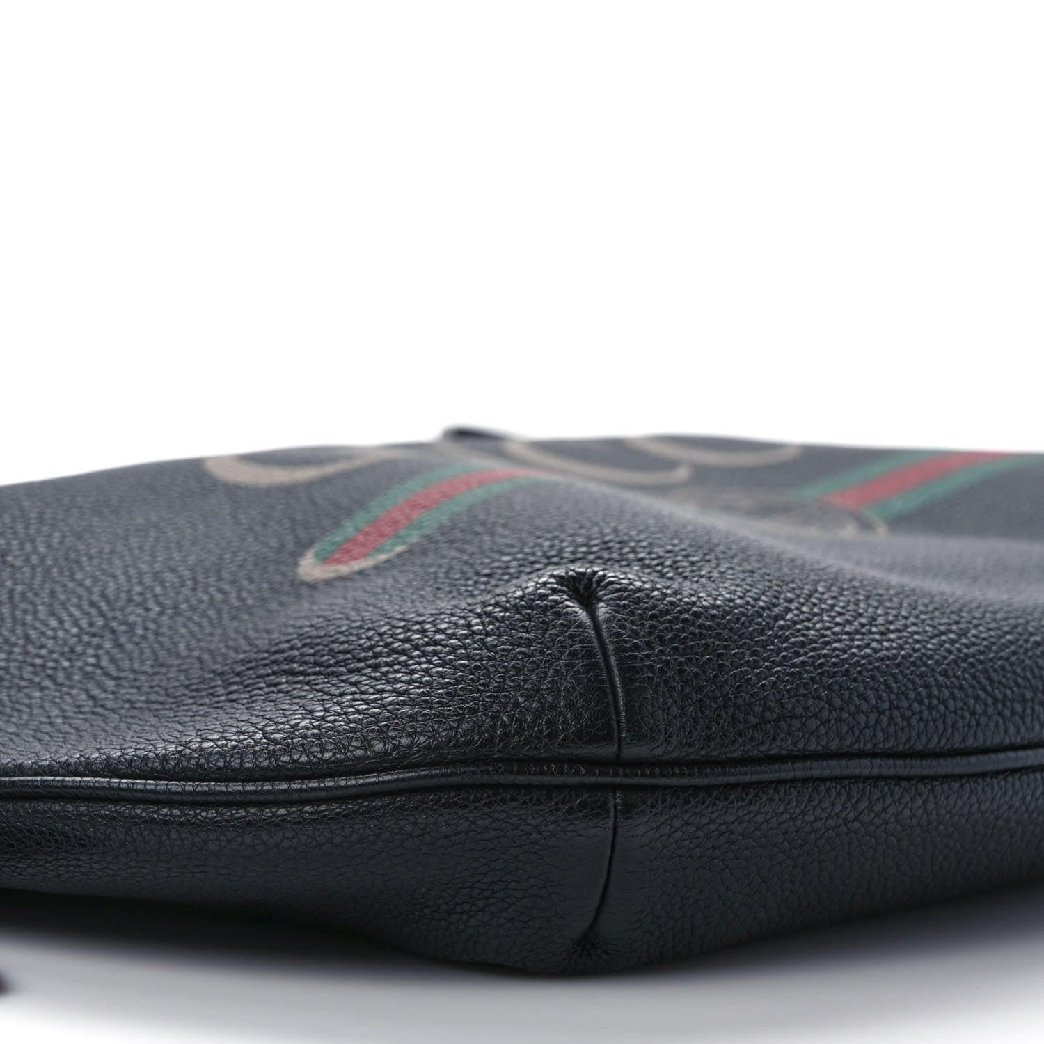 Gucci Grained Calfskin Logo Half Moon Hobo Black 7 of 8