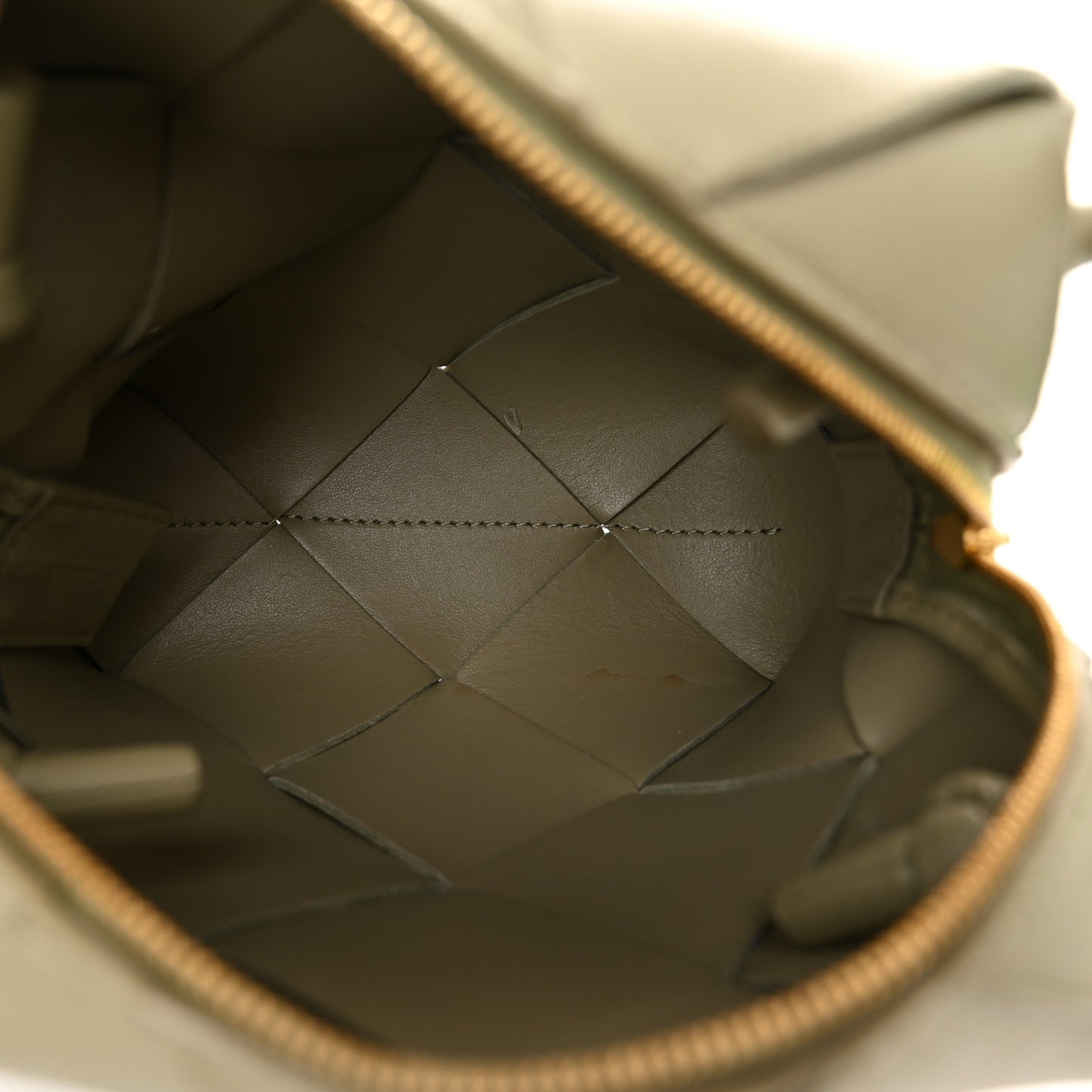 Lambskin Maxi Intrecciato Mini Cassette Camera Bag Travertine