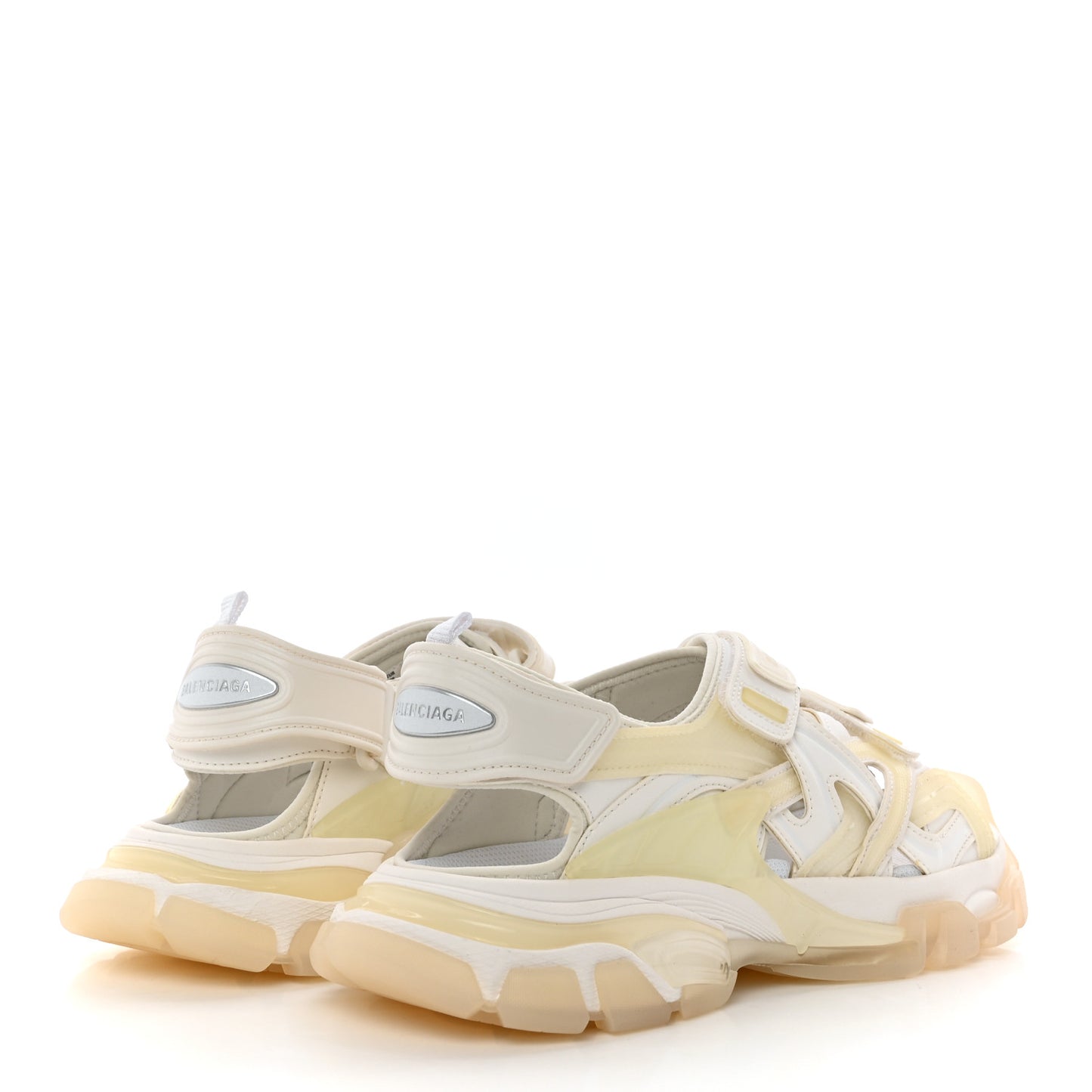 Neoprene Rubber Clear Sole Womens Track Sandals 39 White