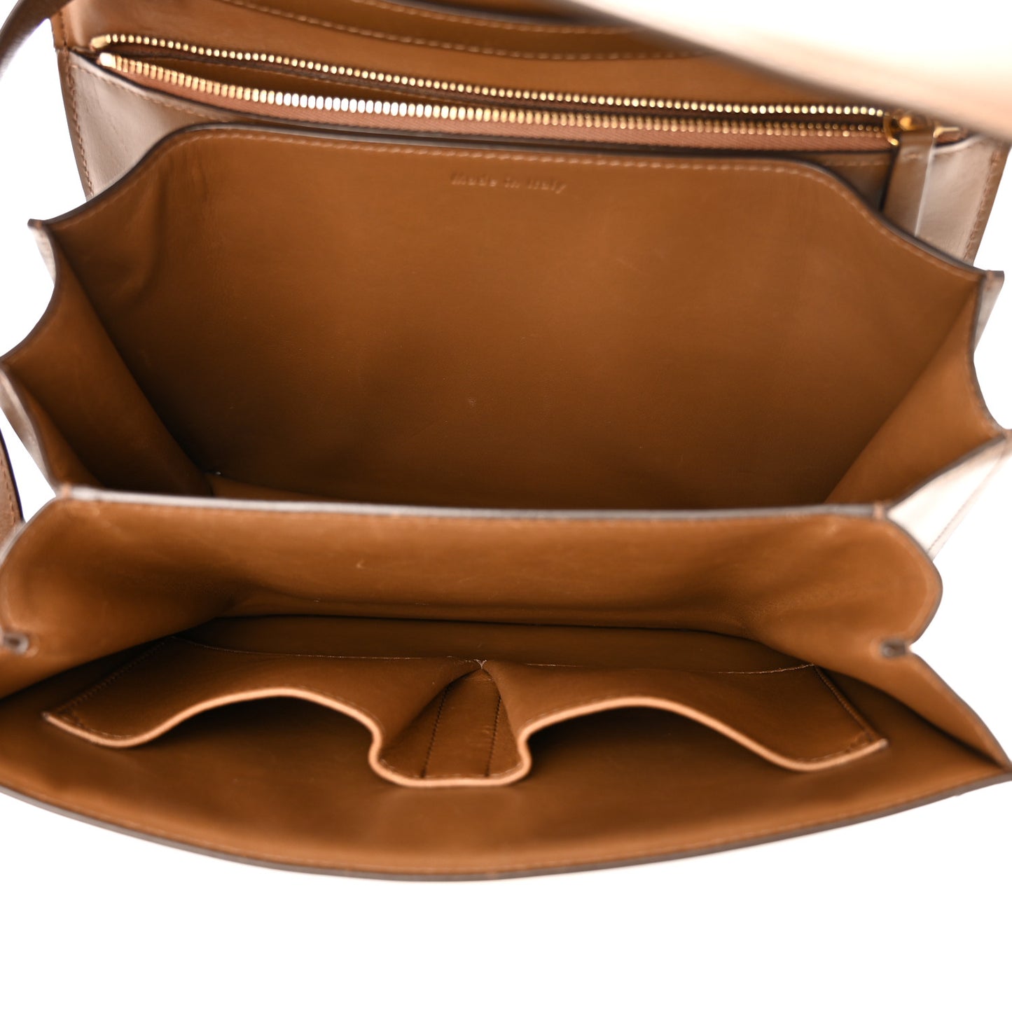 Smooth Calfskin Medium Classic Box Flap Bag Camel