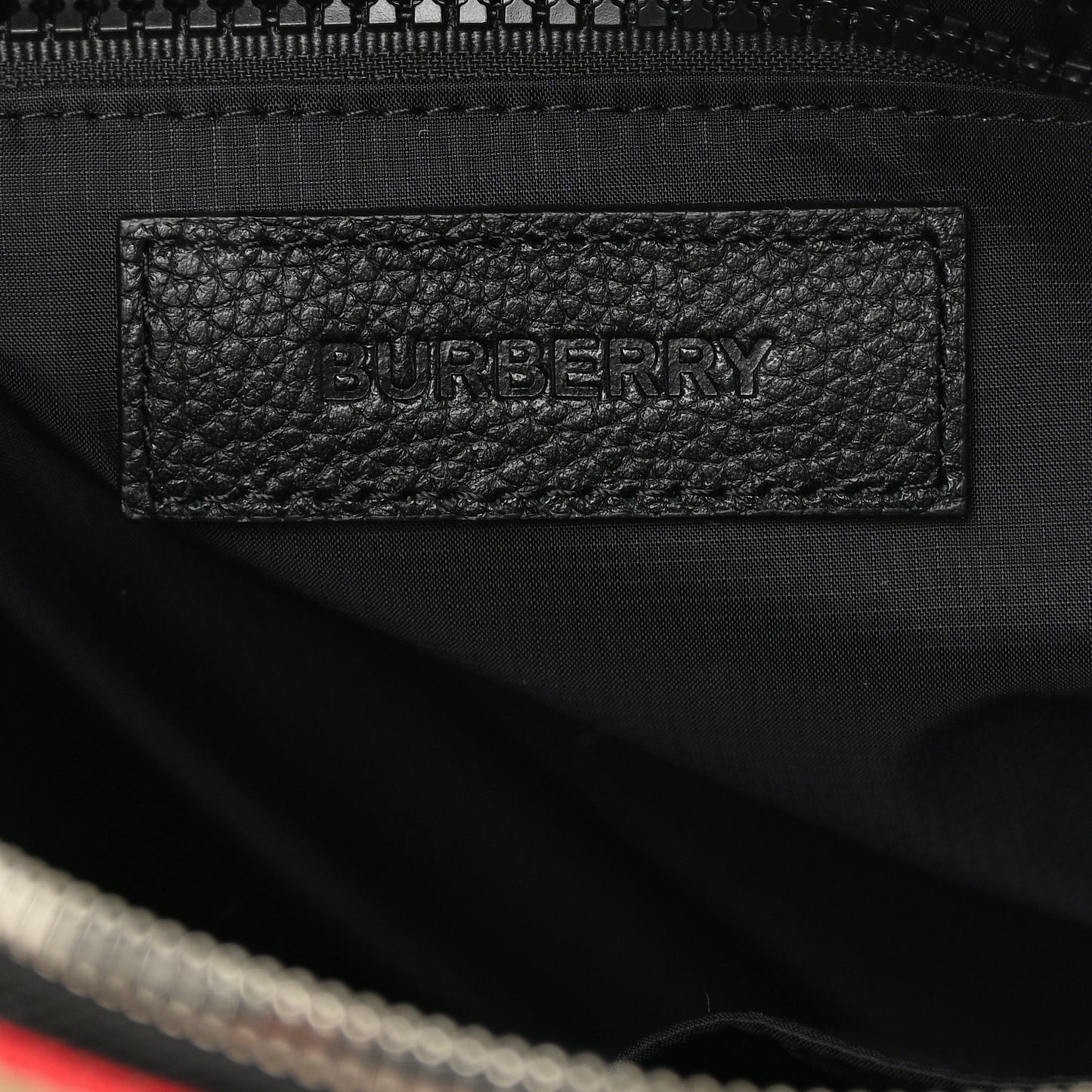 Econyl Logo Print Check Childrens Nico Backpack Black