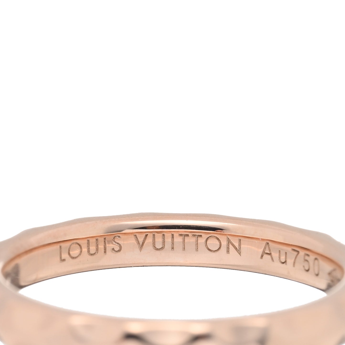 18K Pink Gold Monogram Infini Wedding Band Ring 49 5