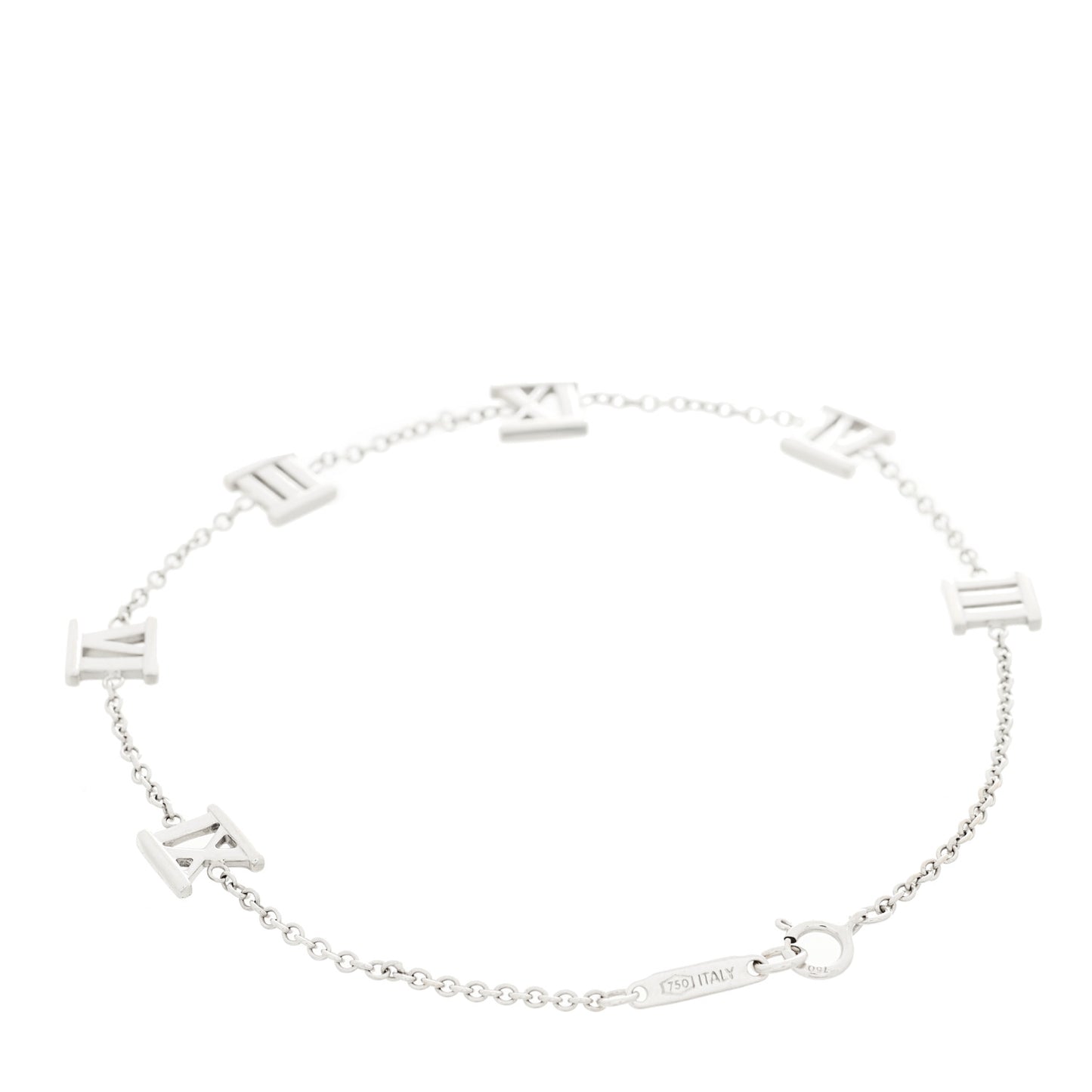 18K White Gold Atlas Station Bracelet