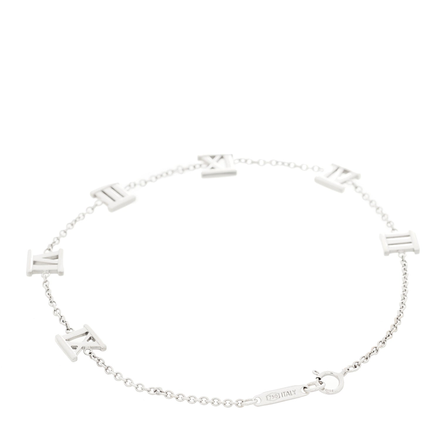 Tiffany 18K White Gold Atlas Station Bracelet 2 of 3