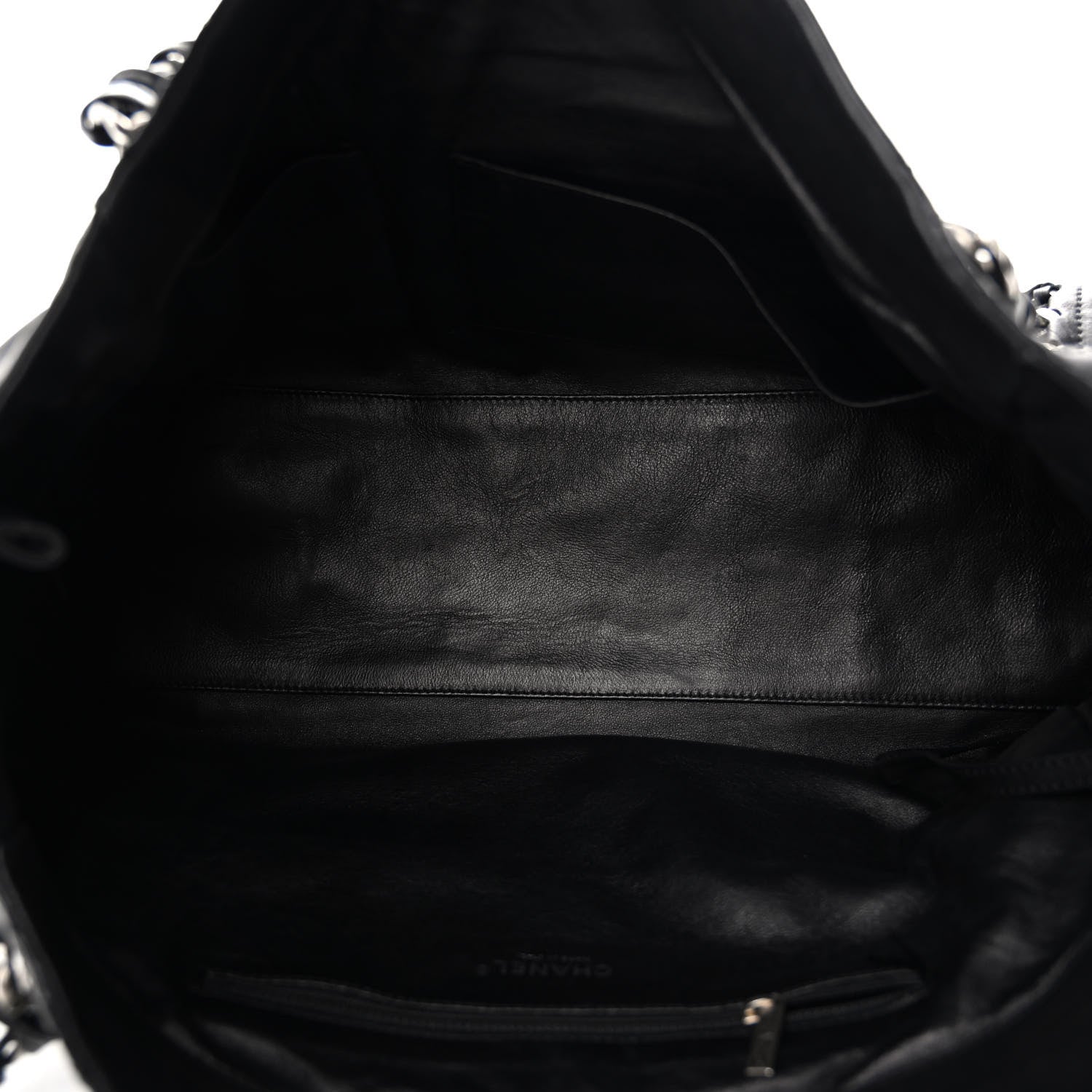 Chanel Glazed Calfskin East West Modern Chain Tote Black 5 of 9