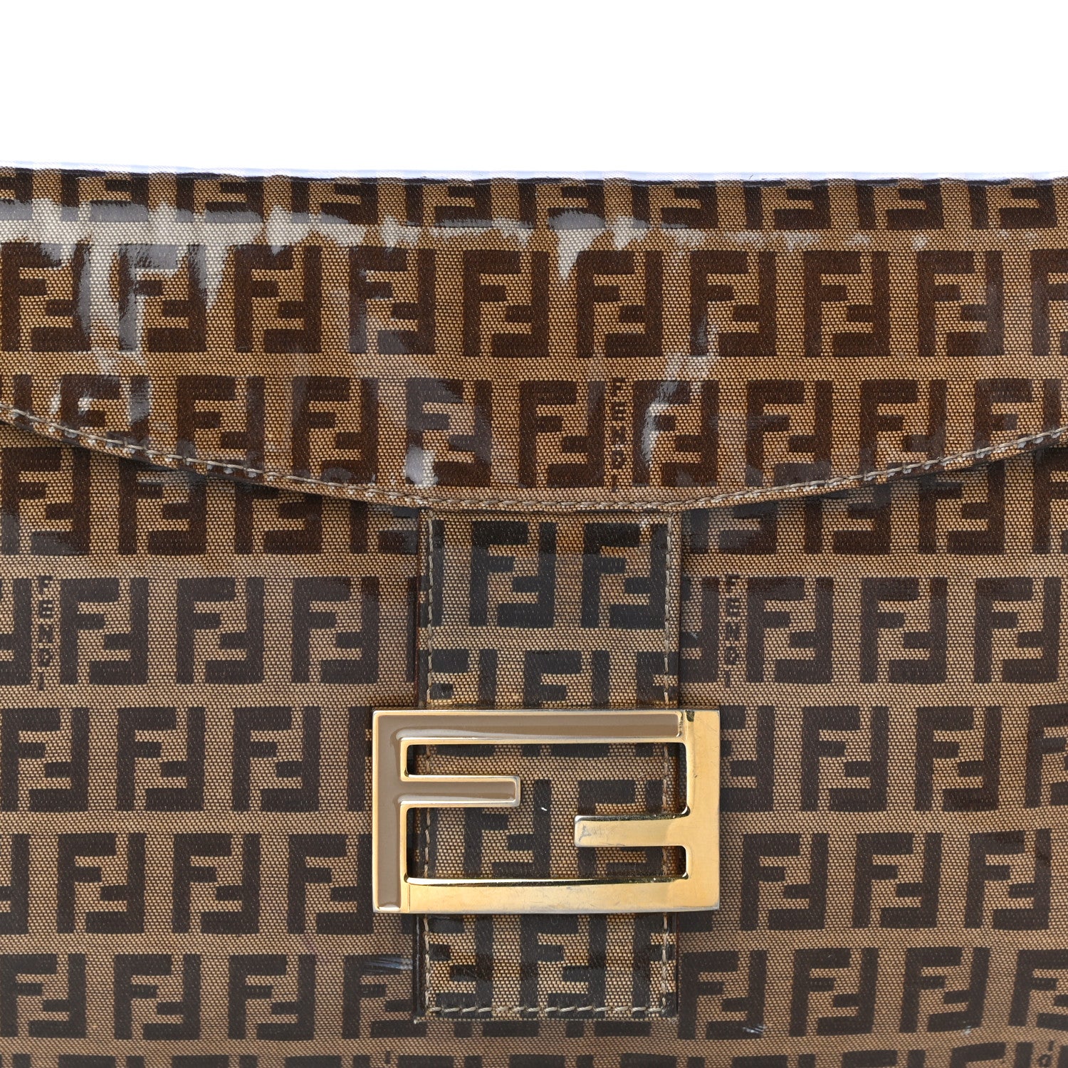 Fendi Vinyl Zucchino Baguette Tobacco 6 of 16