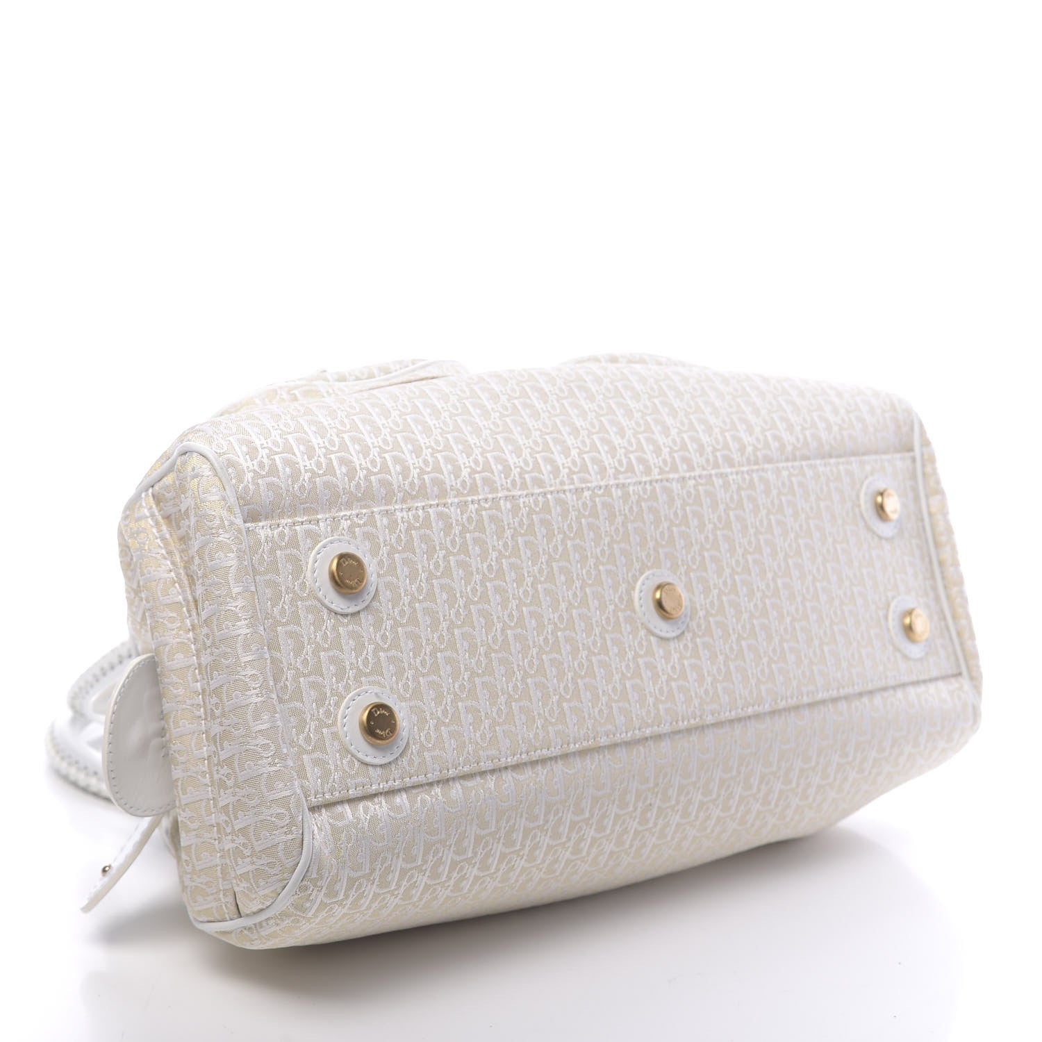 Christian Dior Monogram Large My Dior Frame Pocket Satchel White 4 of 16