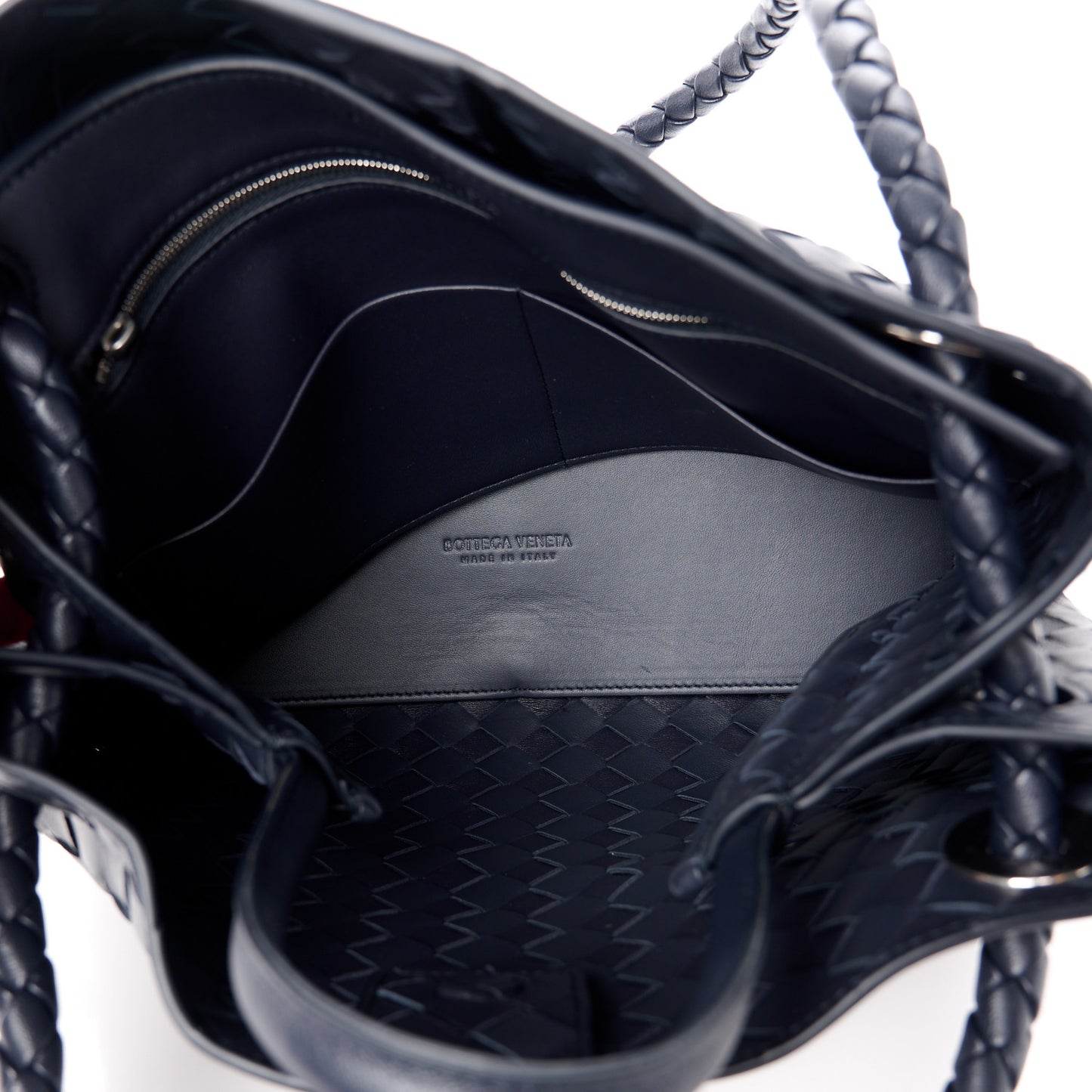 Nappa Intrecciato Medium Andiamo Shoulder Bag Space