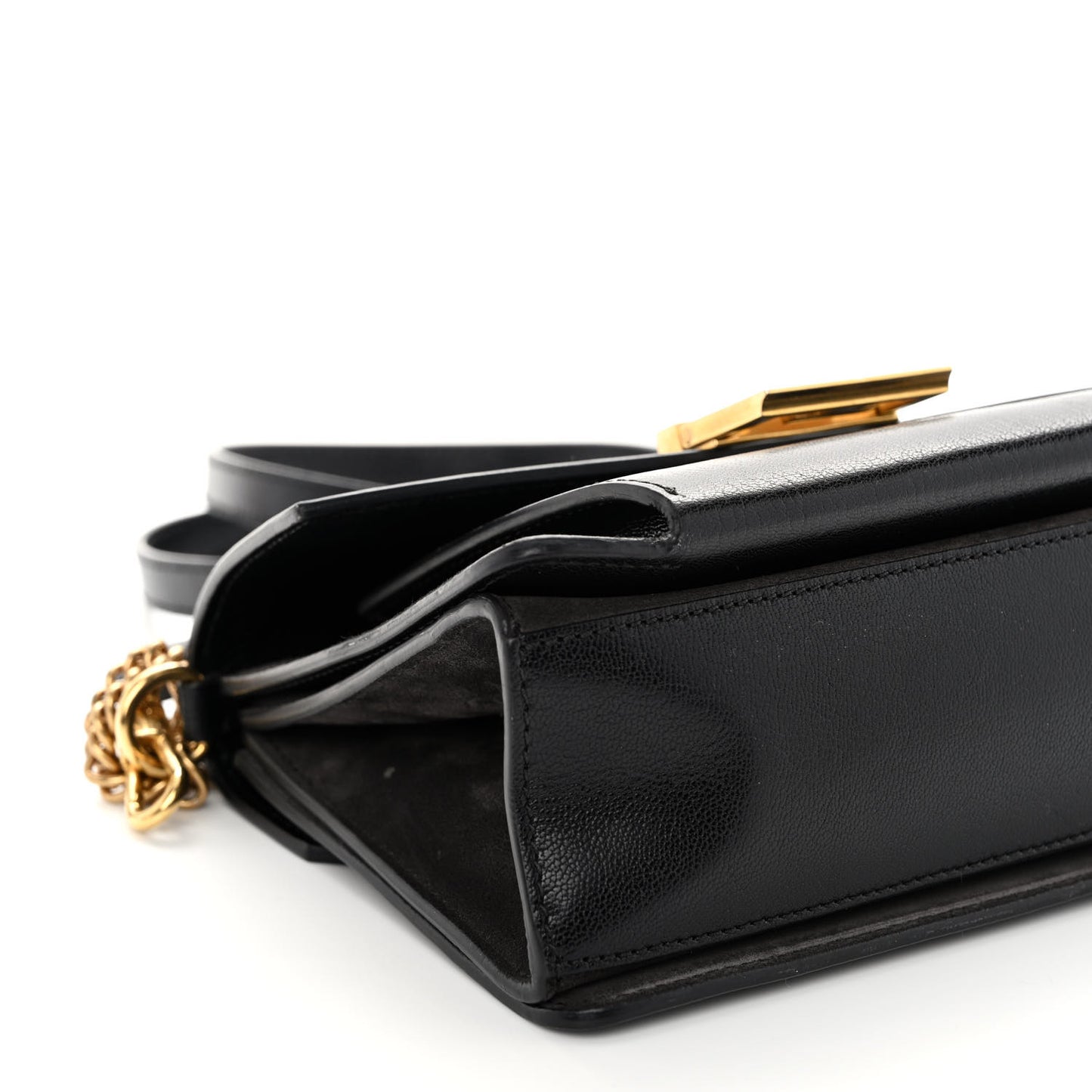 Goatskin Suede Mini GV3 Shoulder Bag Black