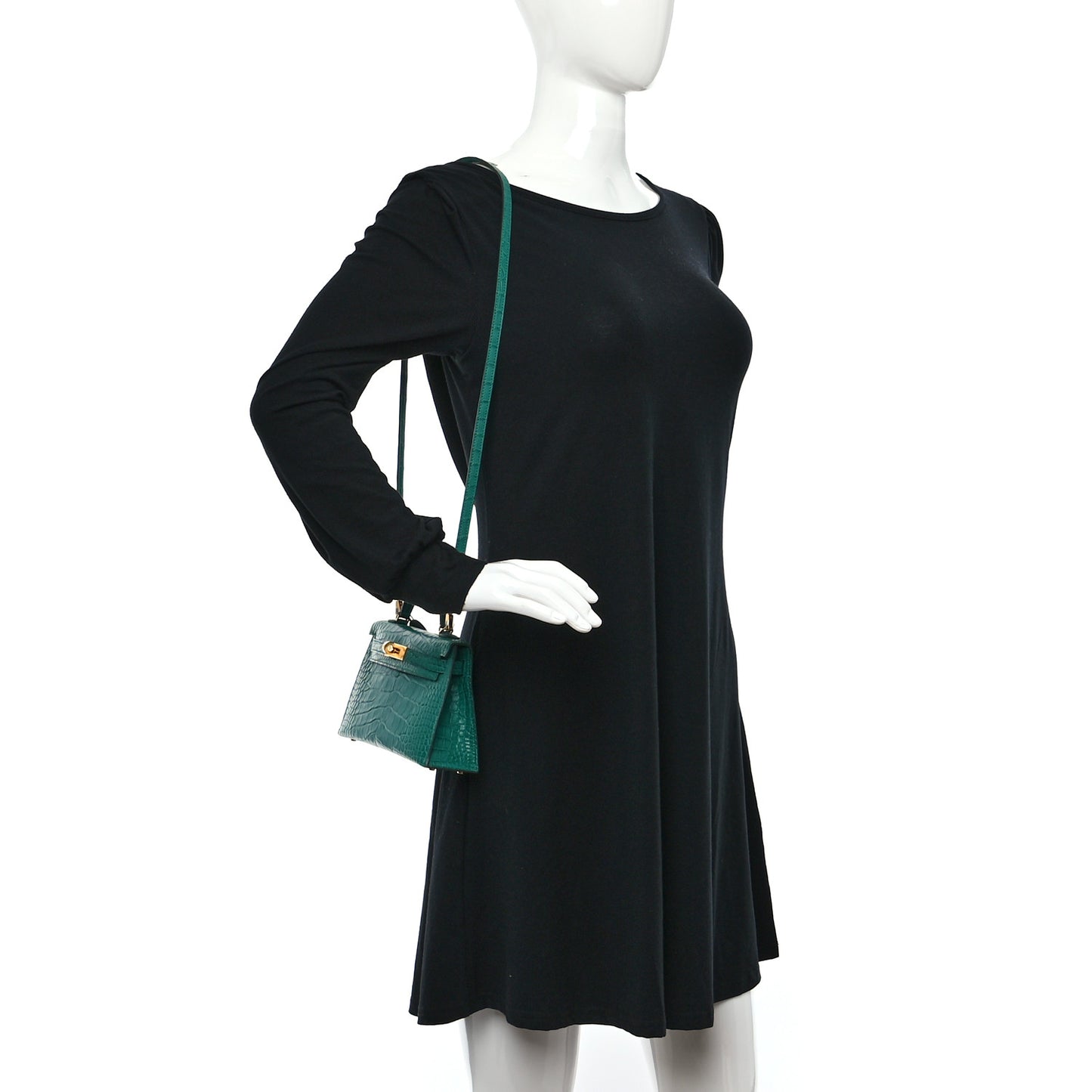 Matte Alligator Mini Kelly Sellier 20 Malachite