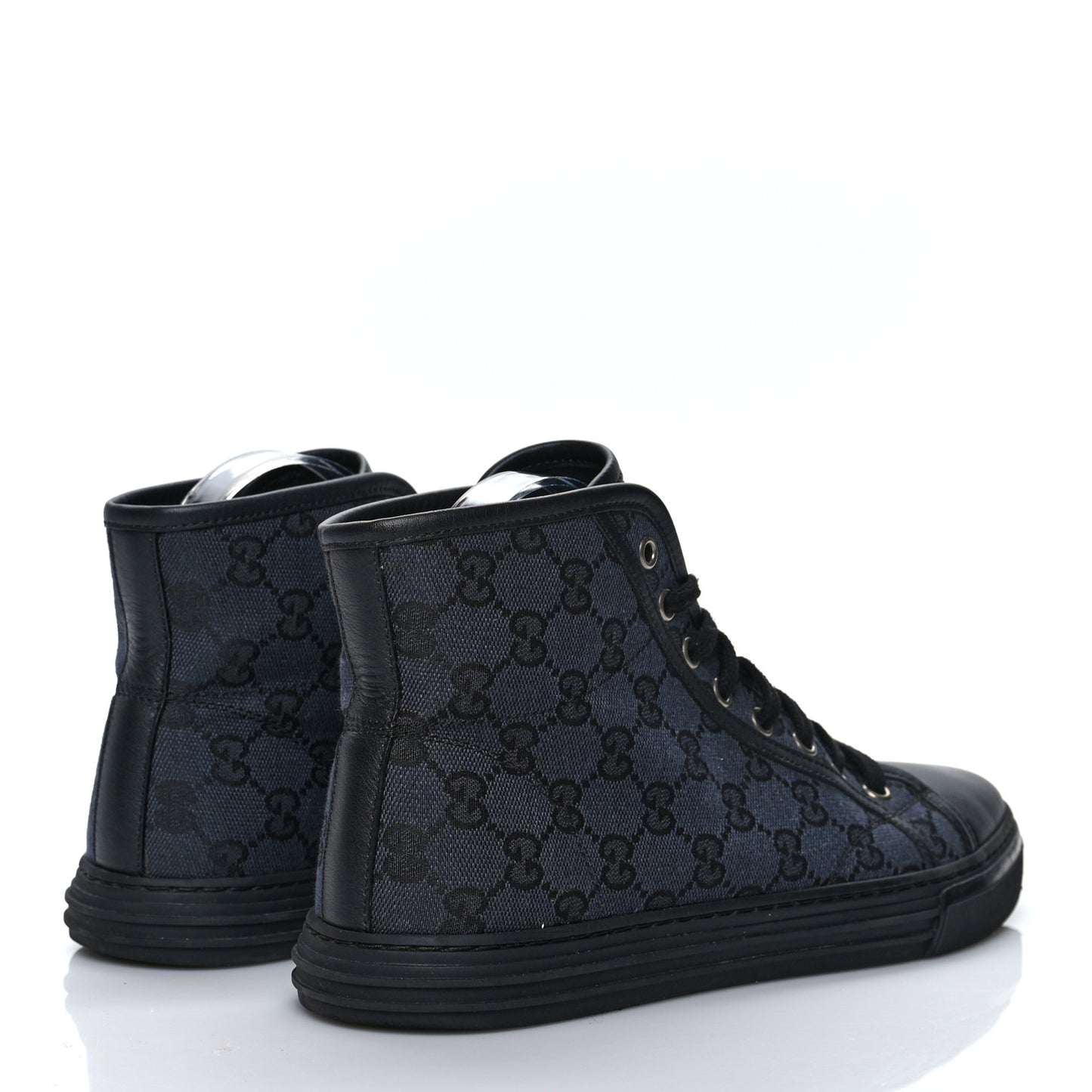 Monogram Mens High Top Sneakers 7.5 Black