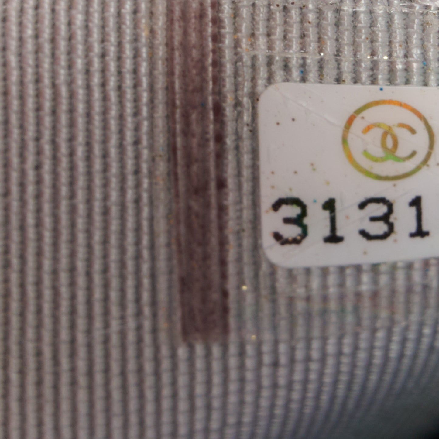 Iridescent Goatskin Quilted Wallet On Chain WOC Silver