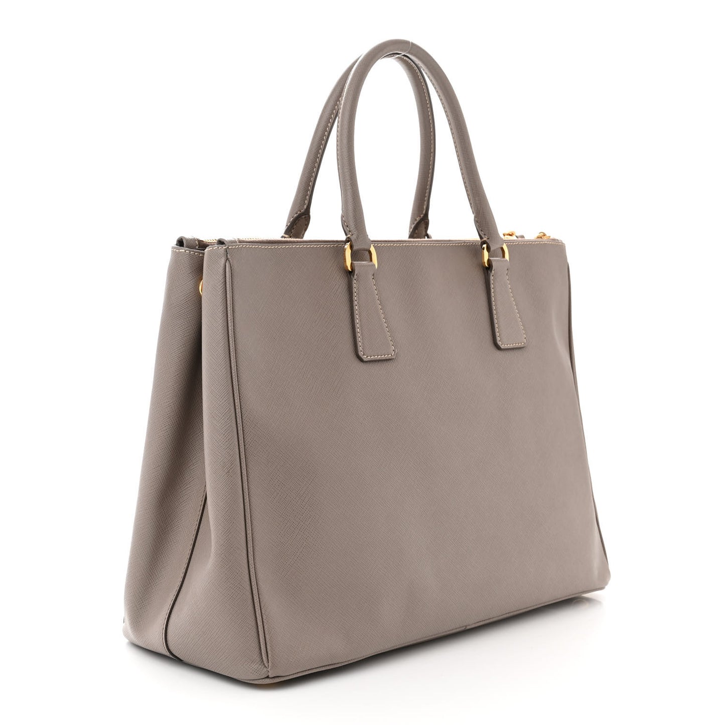Saffiano Medium Galleria Double Zip Tote Argilla